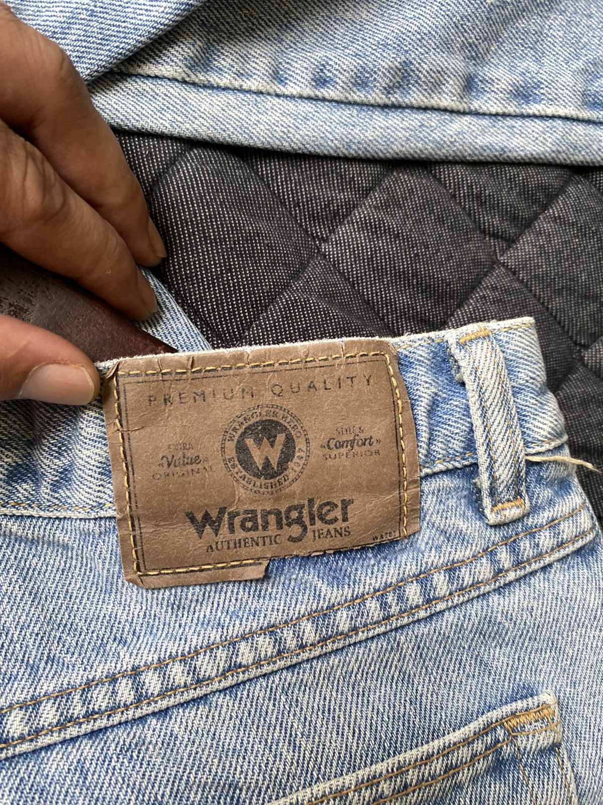 Jean × Vintage × Wrangler Vintage Wrangler Light wash Rusty Denim Jeans Pants Size US 31 - 7 Thumbnail