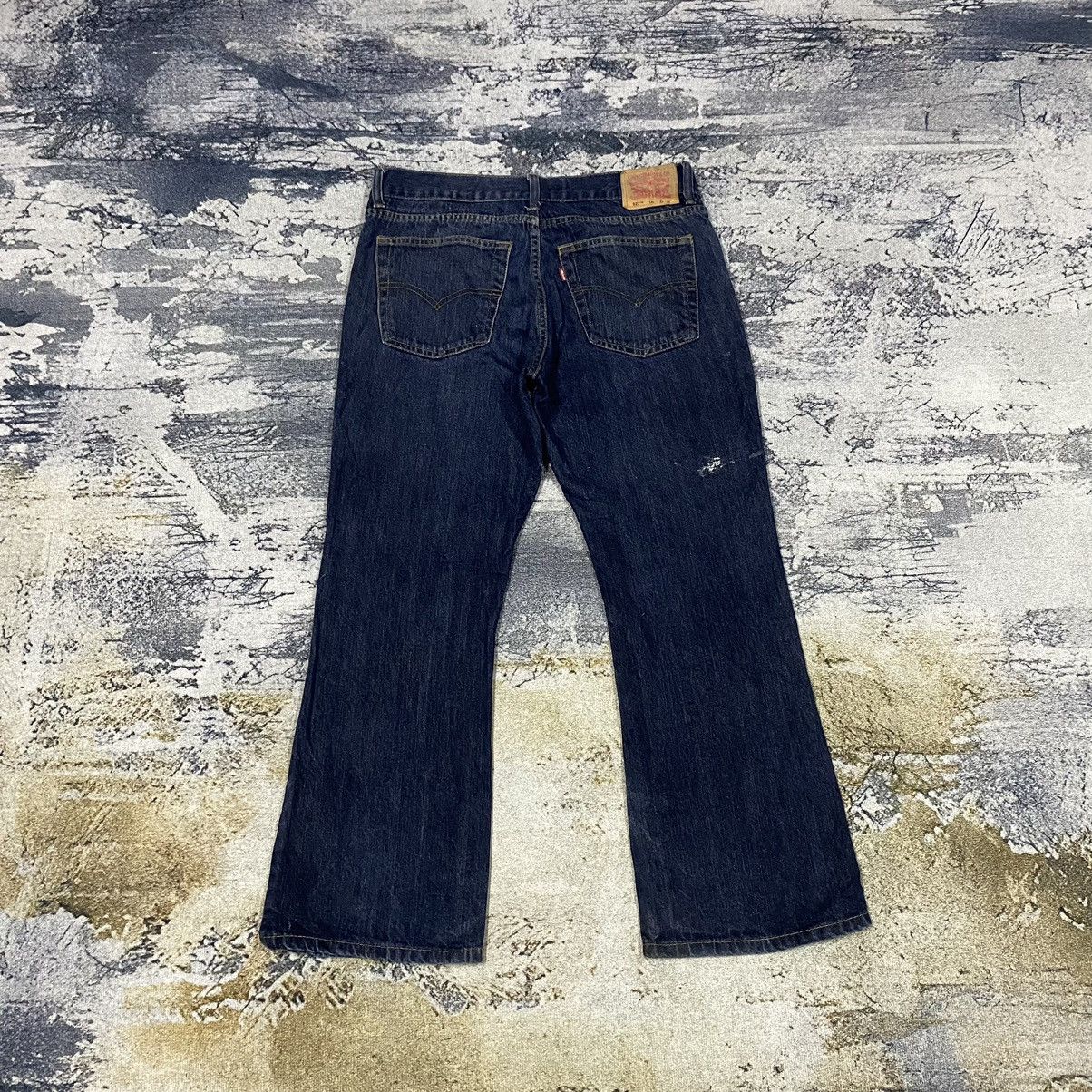 image of Levis 527 14 Husky Splatter Bootcut Flare Jeans in Blue Denim, Men's (Size 32)
