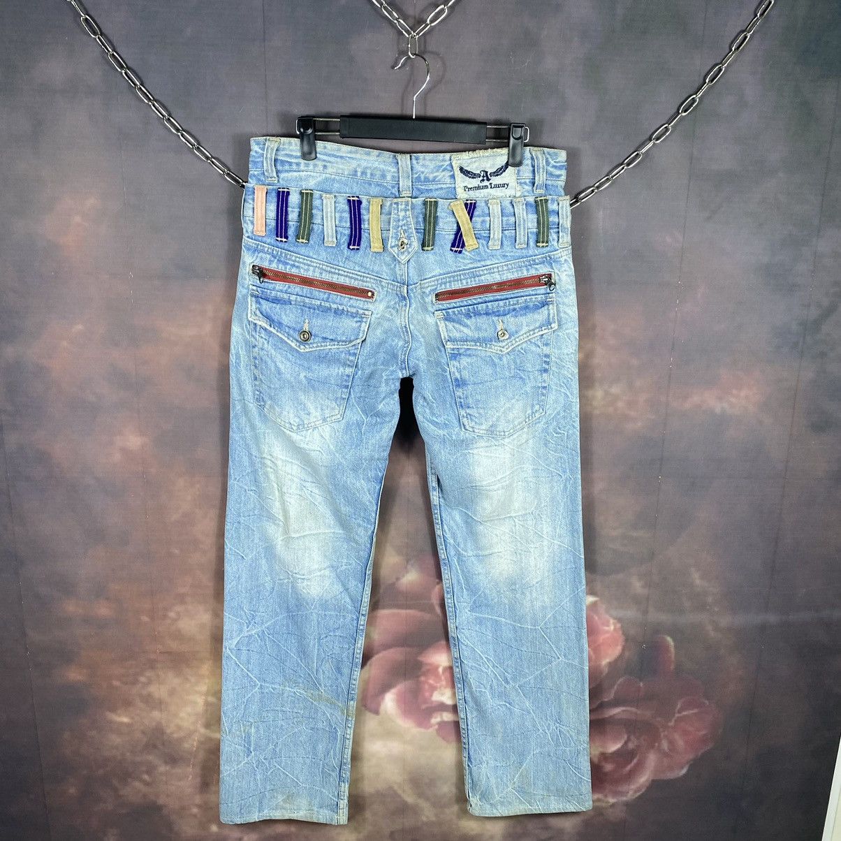 Japanese Brand × Jean × Vintage Japan Double Waist Light Washed Denim Jeans Size US 32 / EU 48 - 2 Thumbnail