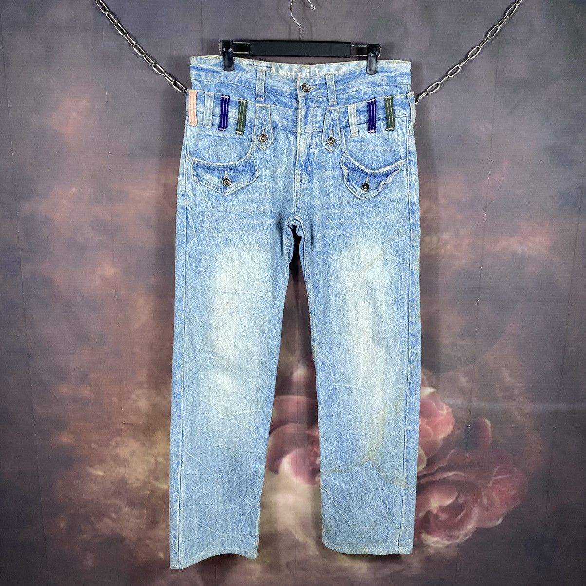 Japanese Brand × Jean × Vintage Japan Double Waist Light Washed Denim Jeans Size US 32 / EU 48 - 1 Thumbnail