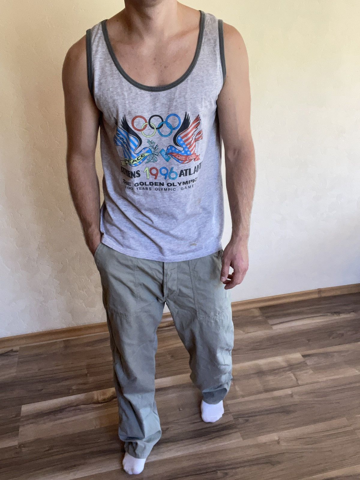 Coca Cola × Vintage Vintage Atlanta Tank Top Coca Cola 90s USA Olympia Game Size US M / EU 48-50 / 2 - 3 Thumbnail