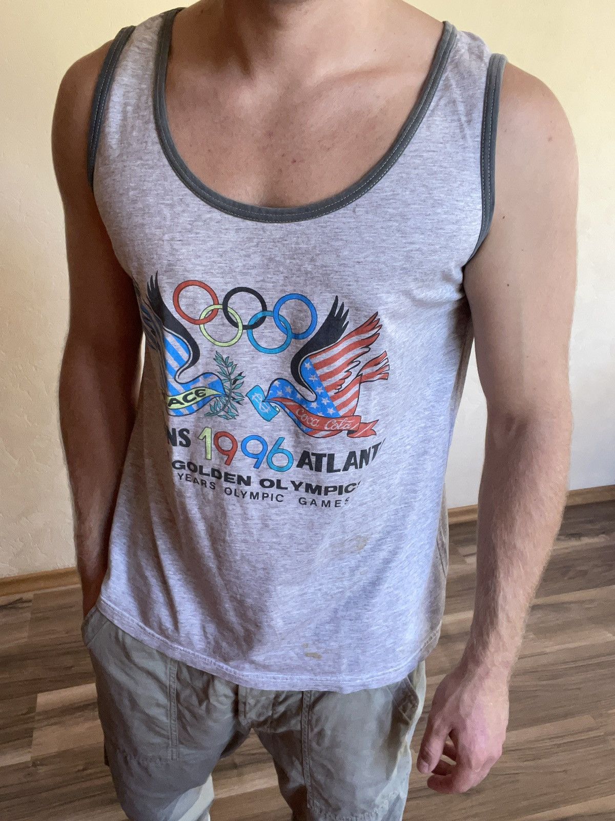 Coca Cola × Vintage Vintage Atlanta Tank Top Coca Cola 90s USA Olympia Game Size US M / EU 48-50 / 2 - 4 Thumbnail