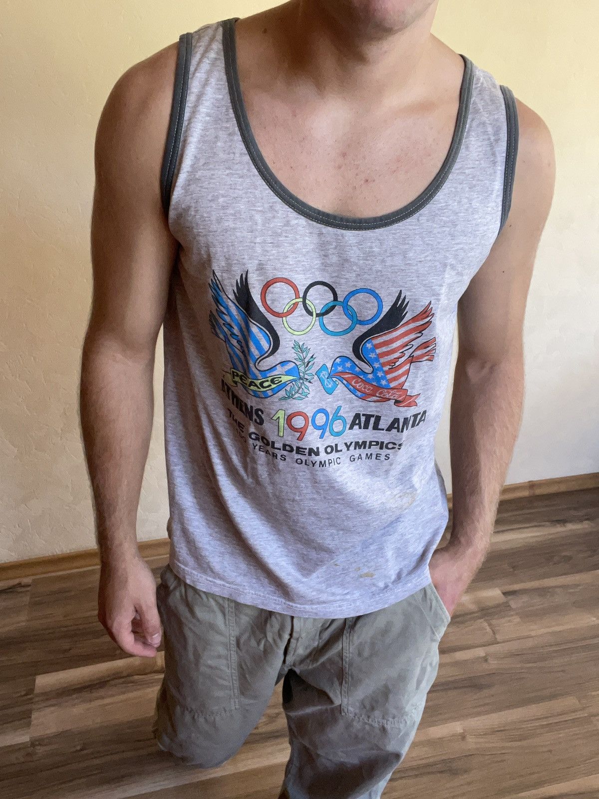 Coca Cola × Vintage Vintage Atlanta Tank Top Coca Cola 90s USA Olympia Game Size US M / EU 48-50 / 2 - 2 Thumbnail