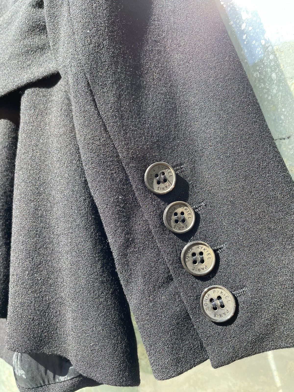 Sonia Rykiel × Vintage Sonia Rykiel Paris Womens Black Blazer Jacket Size 38 M Size M / US 6-8 / IT 42-44 - 9 Thumbnail