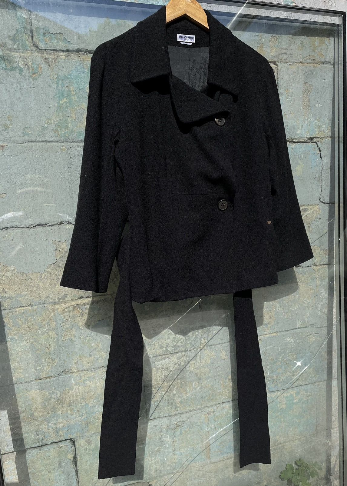 Sonia Rykiel × Vintage Sonia Rykiel Paris Womens Black Blazer Jacket Size 38 M Size M / US 6-8 / IT 42-44 - 2 Thumbnail