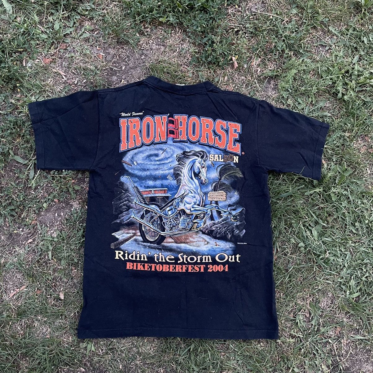 Vintage Vintage Y2K Iron Horse Harley Graphic Tee Streetwear Boxy M Size US M / EU 48-50 / 2 - 1 Thumbnail