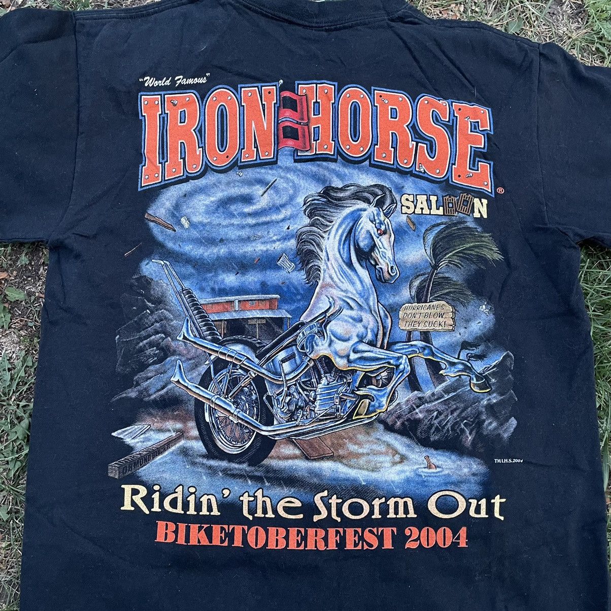 Vintage Vintage Y2K Iron Horse Harley Graphic Tee Streetwear Boxy M Size US M / EU 48-50 / 2 - 2 Thumbnail