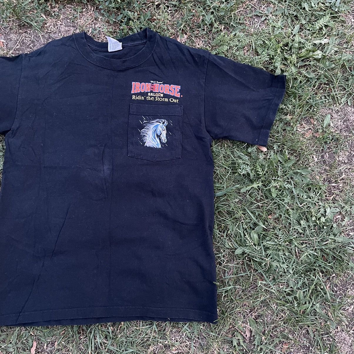 Vintage Vintage Y2K Iron Horse Harley Graphic Tee Streetwear Boxy M Size US M / EU 48-50 / 2 - 4 Thumbnail