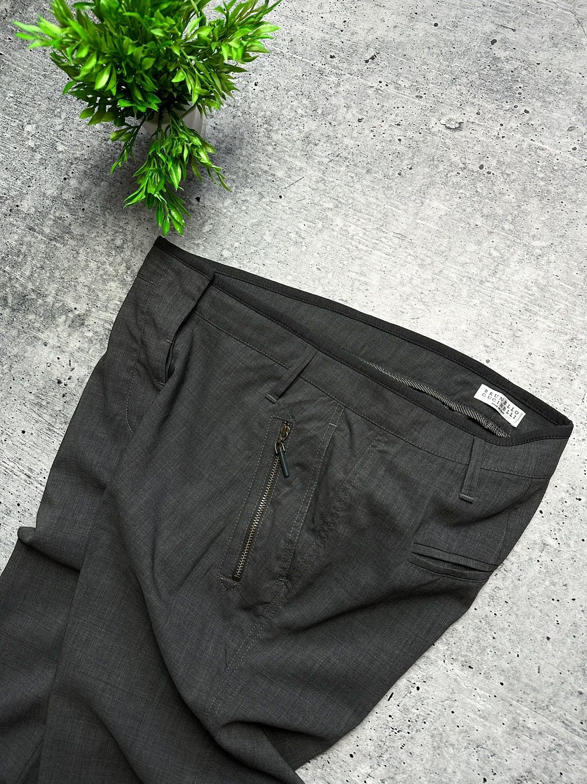 Brunello Cucinelli Brunello Cucinelli Wool Lana Tailored Classic Pants Size 28" / US 6 / IT 42 - 3 Thumbnail
