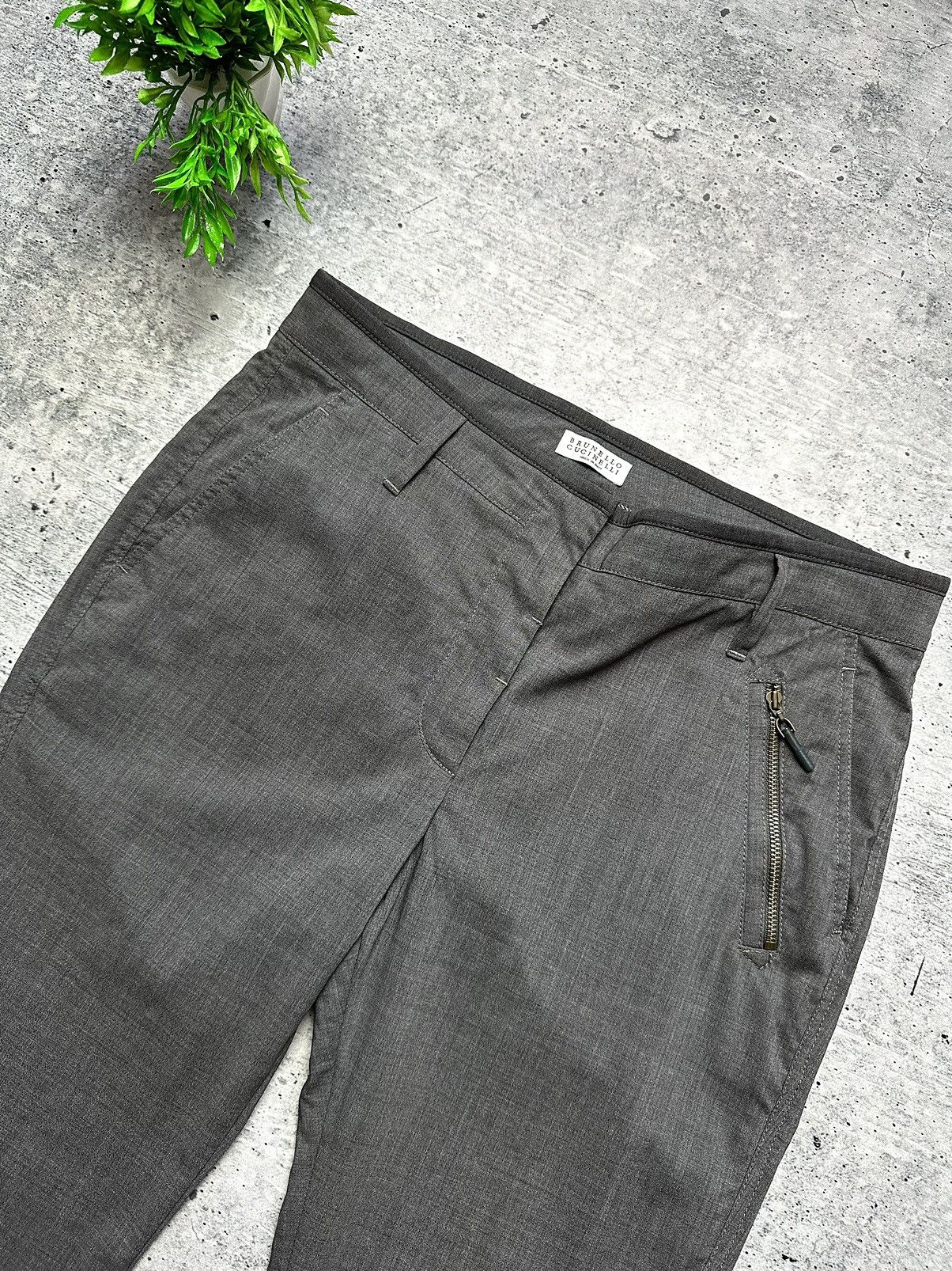 Brunello Cucinelli Brunello Cucinelli Wool Lana Tailored Classic Pants Size 28" / US 6 / IT 42 - 4 Thumbnail