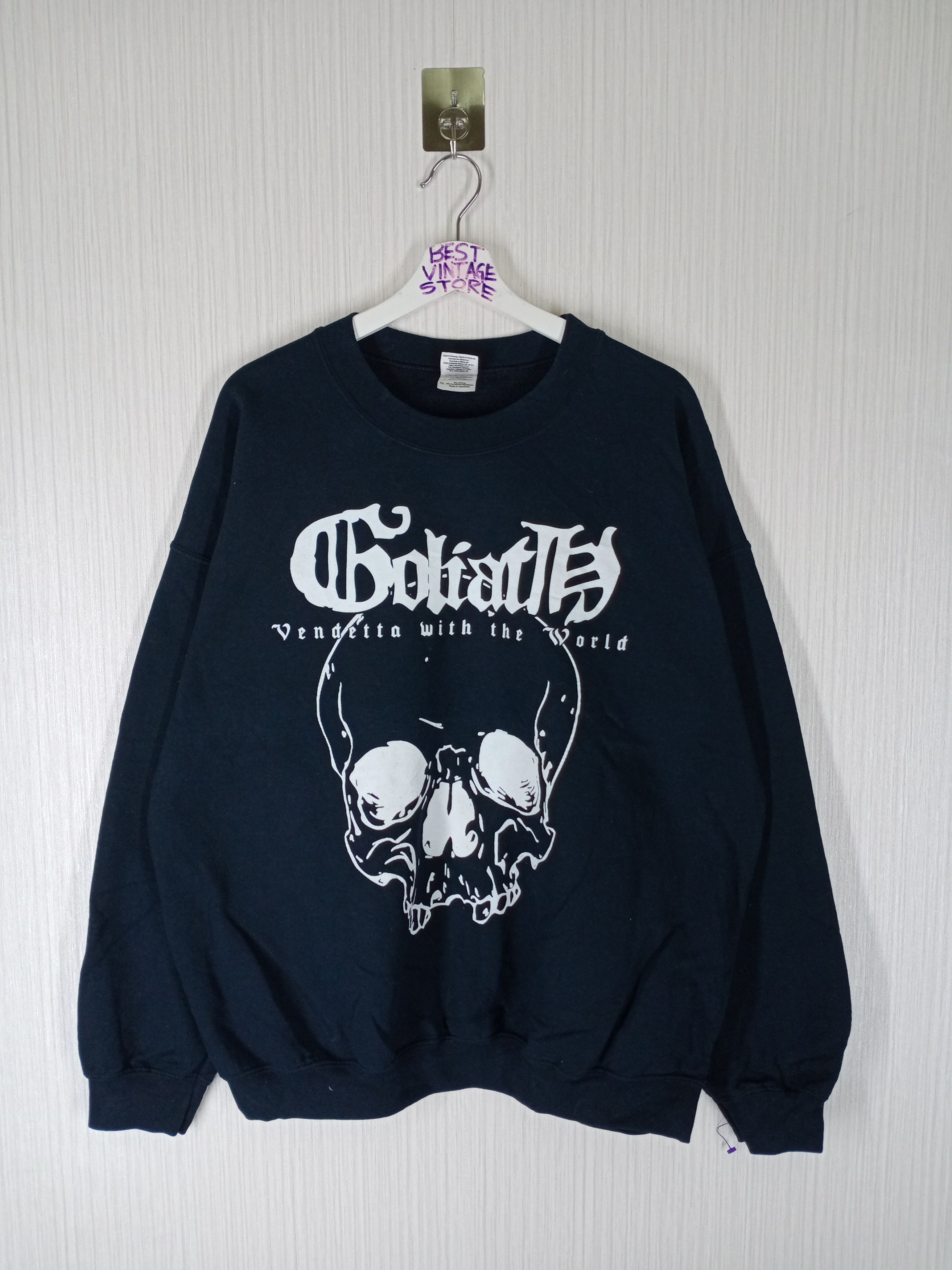 Goliath Vintage Goliath Vendetta With The World Black Sweatshirt Size US XL / EU 56 / 4 - 1 Thumbnail
