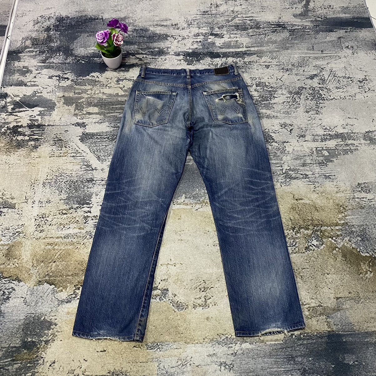 Japanese Brand × Vintage Gcw23🔥Vintage Japanese Edwin Stright Cut Distressed Jeans Size US 32 / EU 48 - 2 Thumbnail