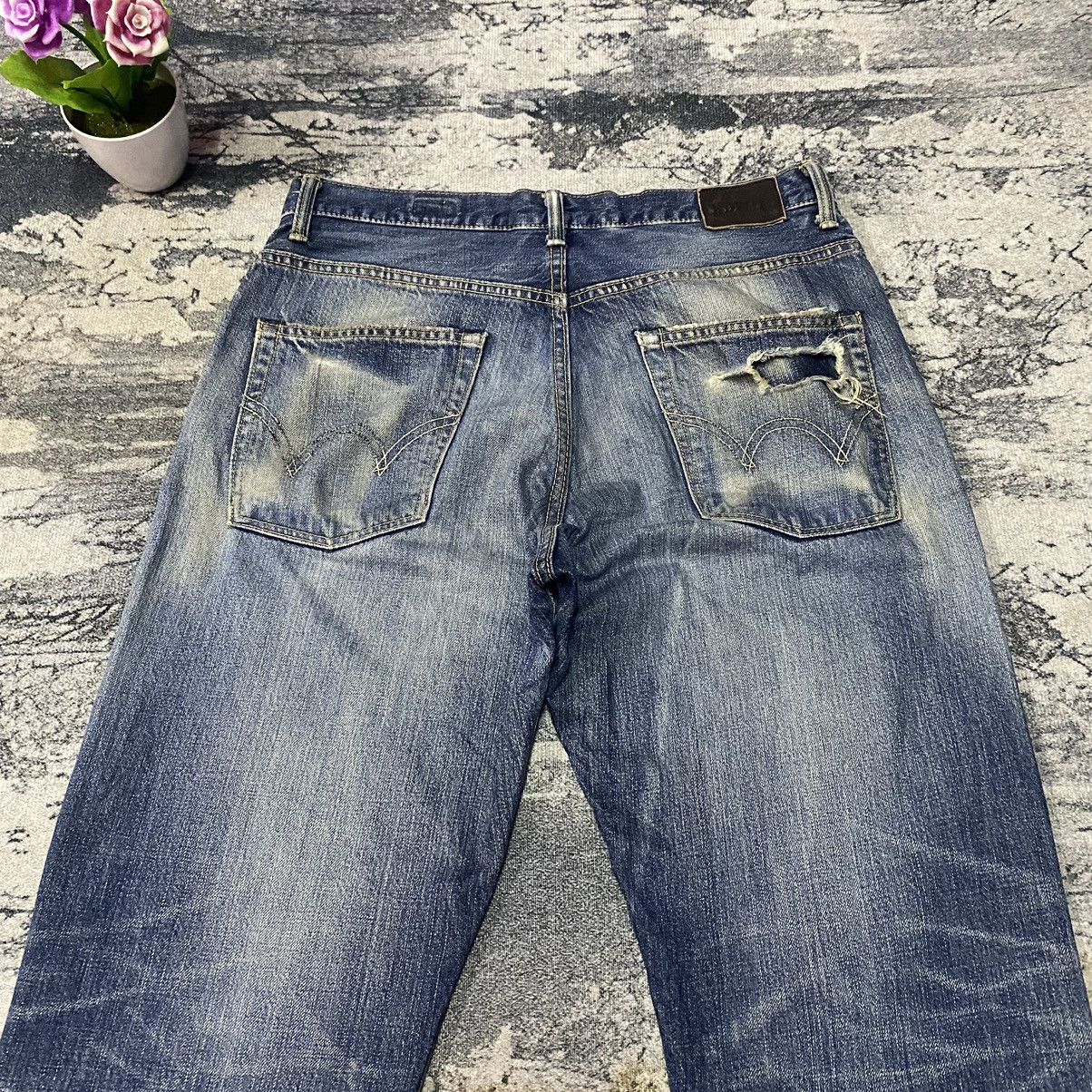 Japanese Brand × Vintage Gcw23🔥Vintage Japanese Edwin Stright Cut Distressed Jeans Size US 32 / EU 48 - 10 Thumbnail