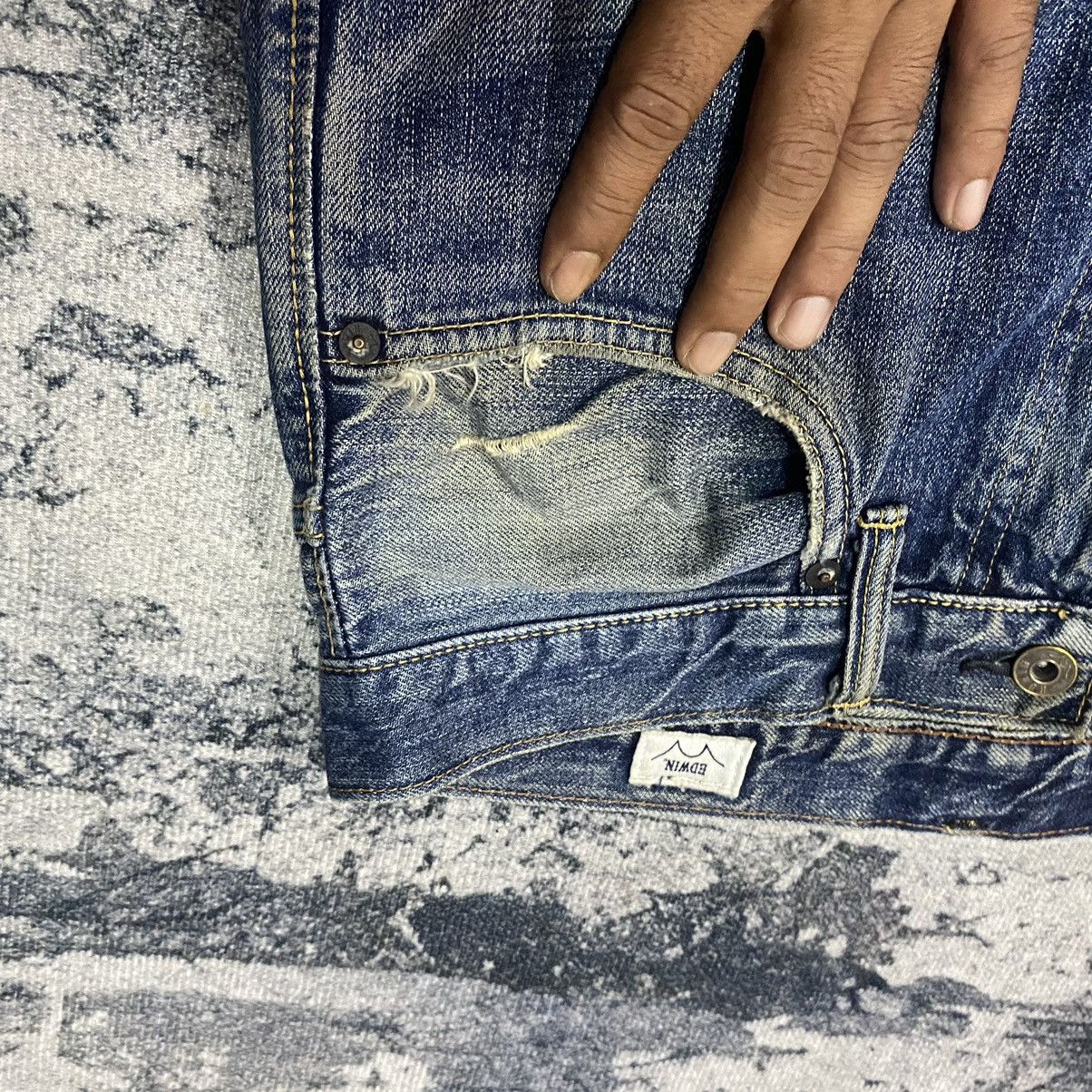 Japanese Brand × Vintage Gcw23🔥Vintage Japanese Edwin Stright Cut Distressed Jeans Size US 32 / EU 48 - 6 Thumbnail