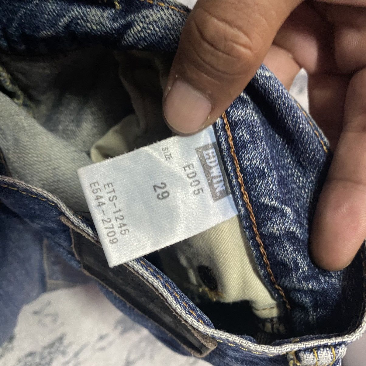 Japanese Brand × Vintage Gcw23🔥Vintage Japanese Edwin Stright Cut Distressed Jeans Size US 32 / EU 48 - 9 Thumbnail