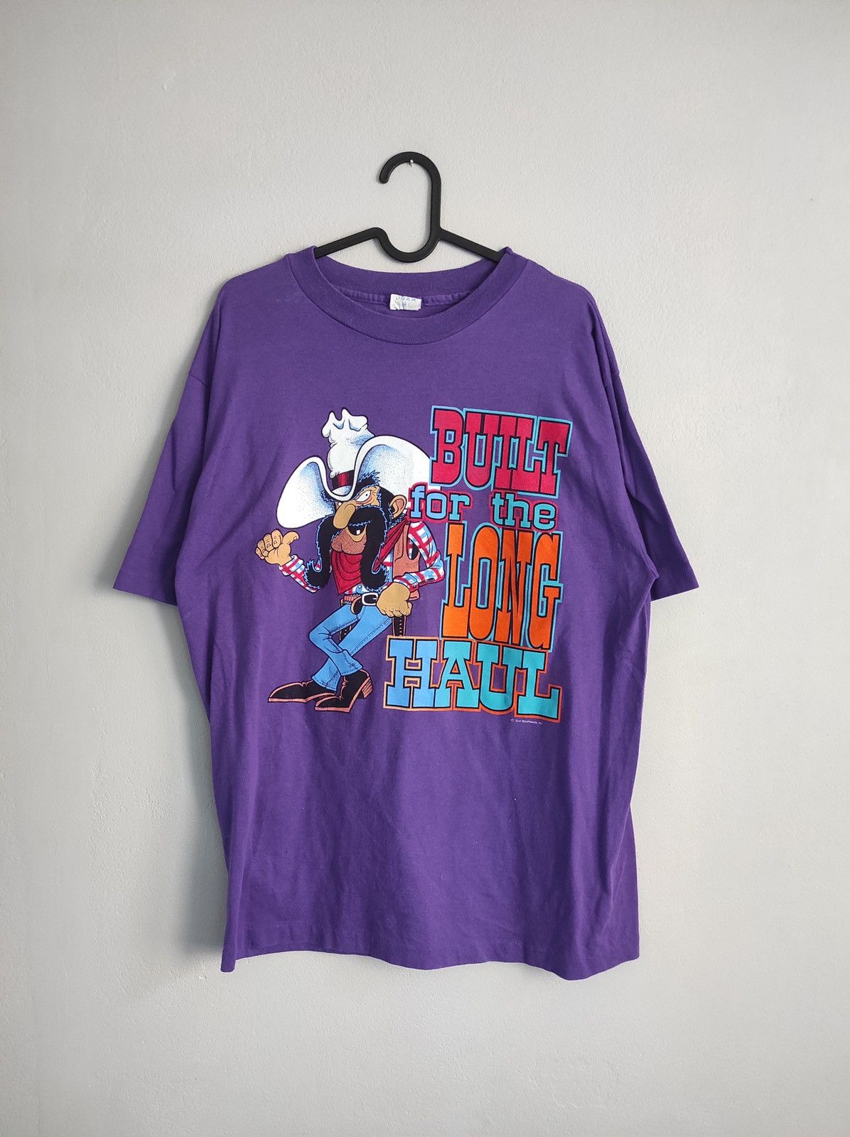 Vintage Vintage 90s cowboy Built for the long haul t-shirt | Grailed