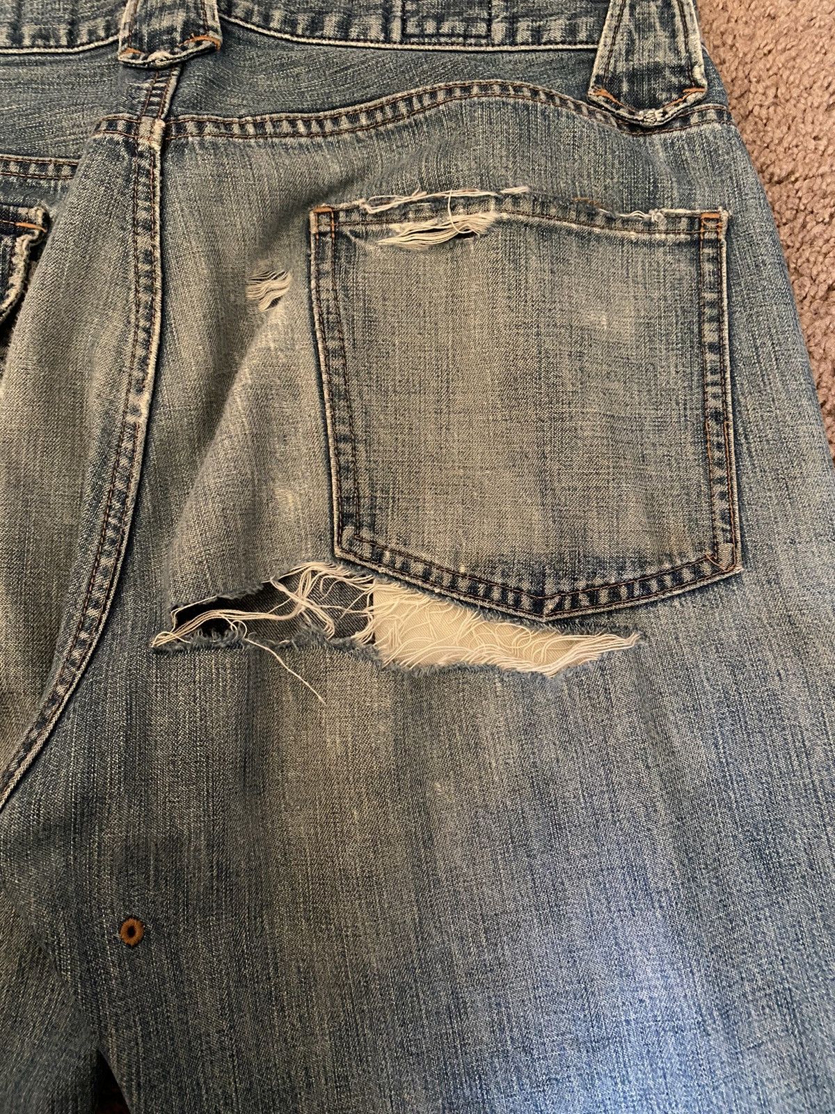 Needles Blue Distressed Denim Size US 32 / EU 48 - 4 Thumbnail