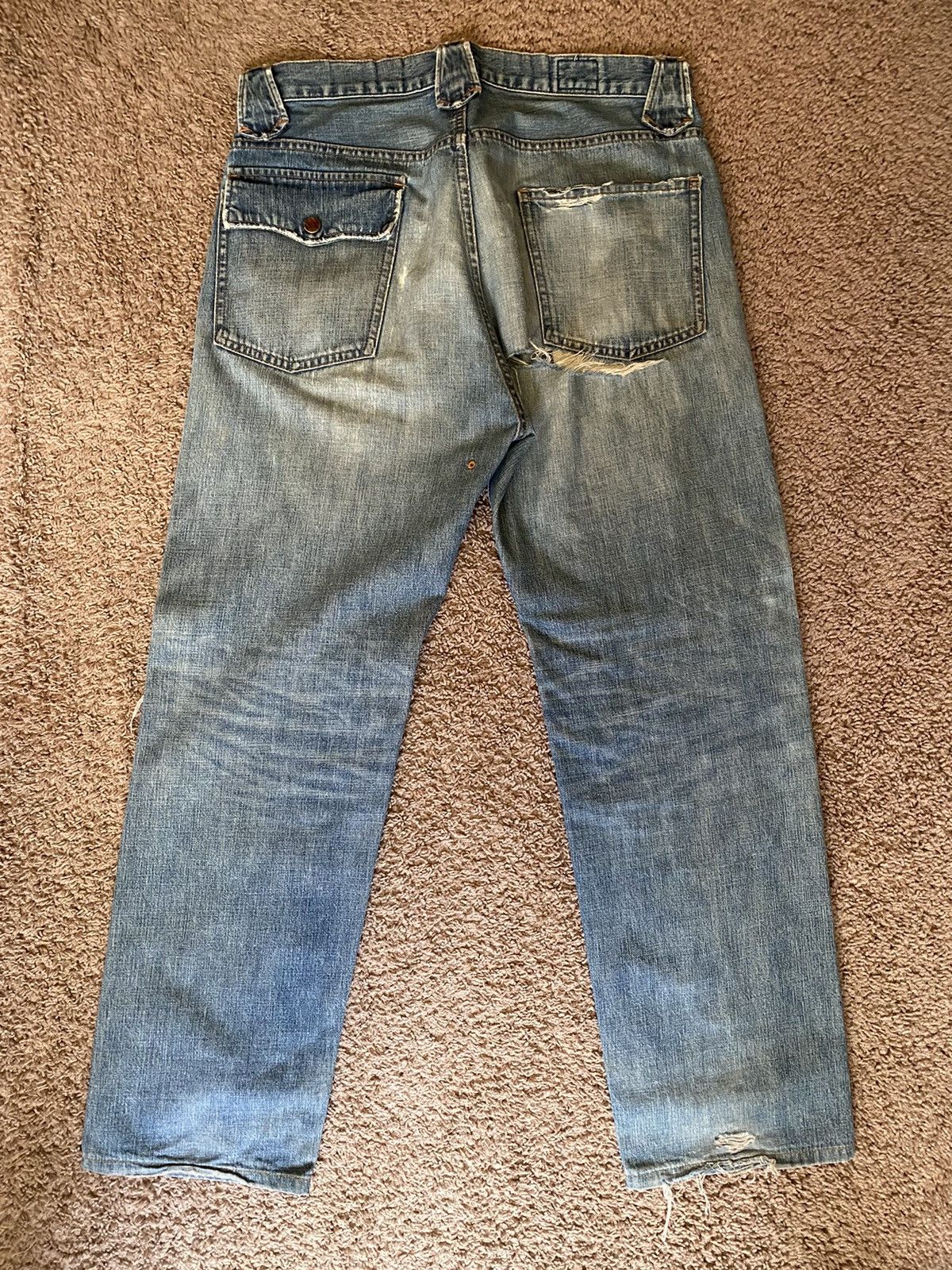 Needles Blue Distressed Denim Size US 32 / EU 48 - 2 Thumbnail