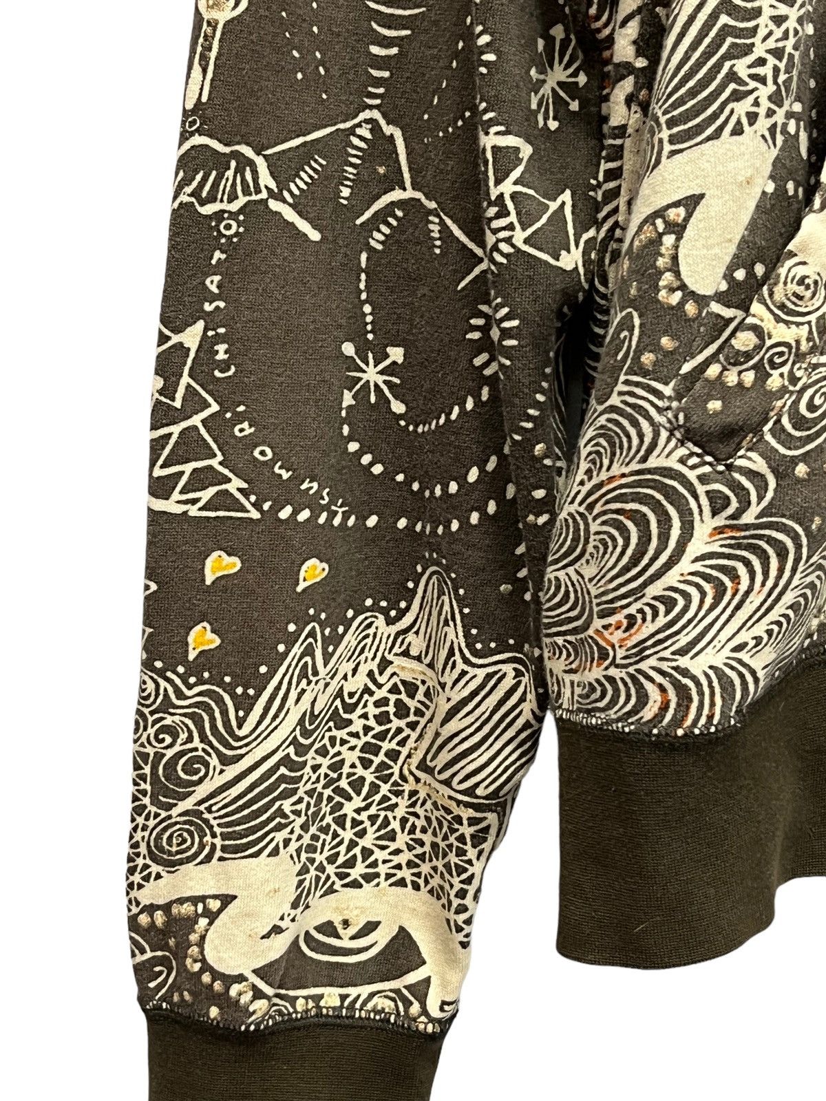 Issey Miyake VERY RARE🔥TSUMORI CHISATO Abstract Indian Art Zipper Hoodie Size US M / EU 48-50 / 2 - 16 Thumbnail