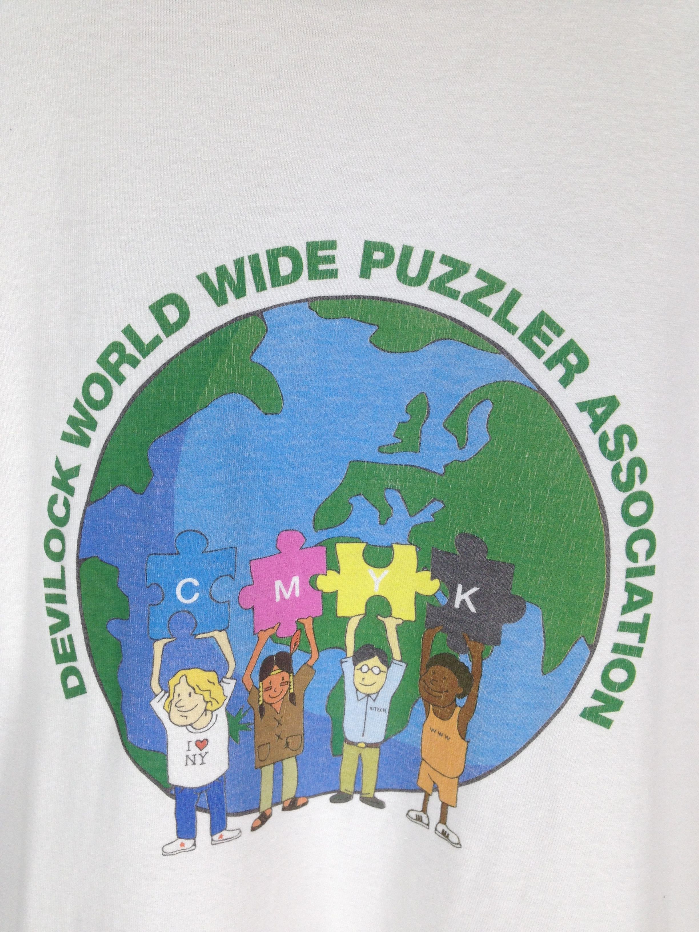 Devilock × Think Skateboards × Vintage Devilock World Wide Puzzler Association T-Shirts Size US M / EU 48-50 / 2 - 2 Thumbnail