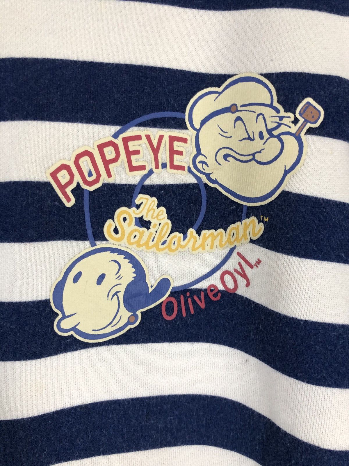 Cartoon Network × Uniqlo × Vintage POPEYE The Sailarman Cartoon TV Striped Shirt Sweatshirt Size US XL / EU 56 / 4 - 5 Thumbnail