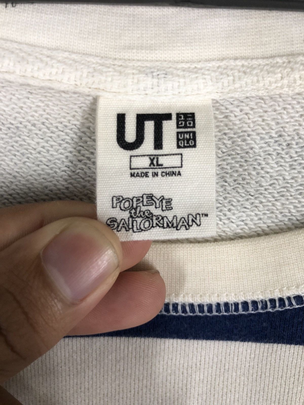 Cartoon Network × Uniqlo × Vintage POPEYE The Sailarman Cartoon TV Striped Shirt Sweatshirt Size US XL / EU 56 / 4 - 8 Thumbnail