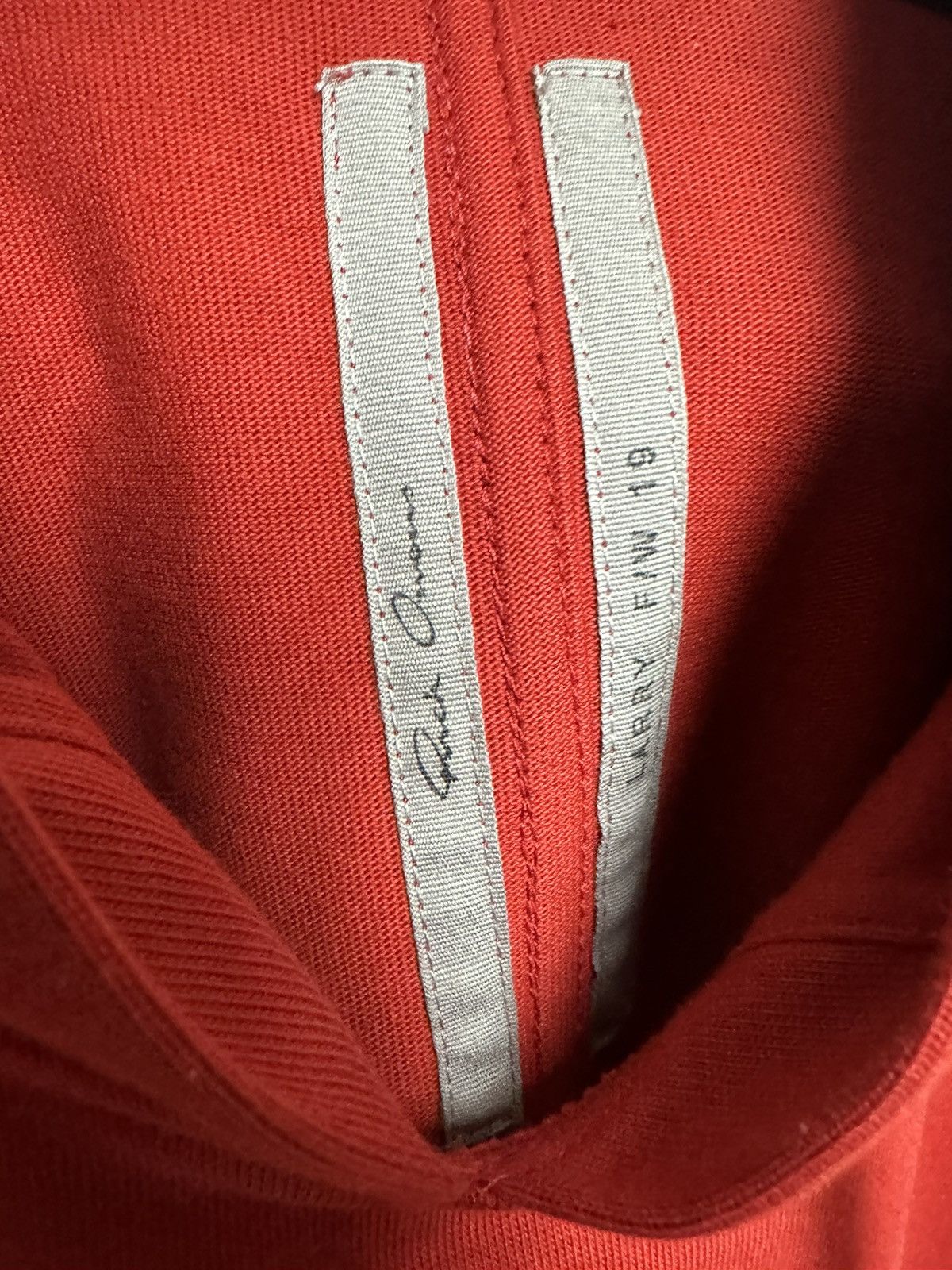 Rick Owens FW19 ‘LARRY’ Cardinal Red Pullover Hoodie Size US XL / EU 56 / 4 - 7 Thumbnail