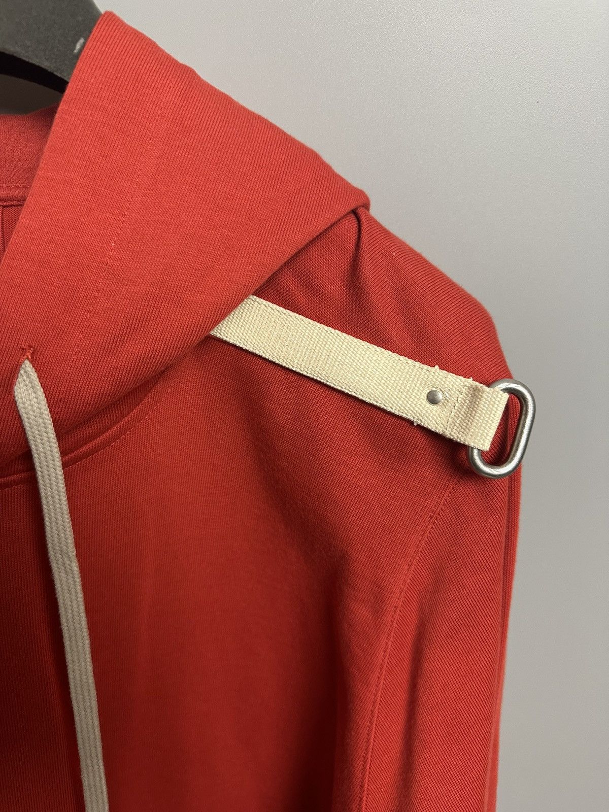 Rick Owens FW19 ‘LARRY’ Cardinal Red Pullover Hoodie Size US XL / EU 56 / 4 - 5 Thumbnail
