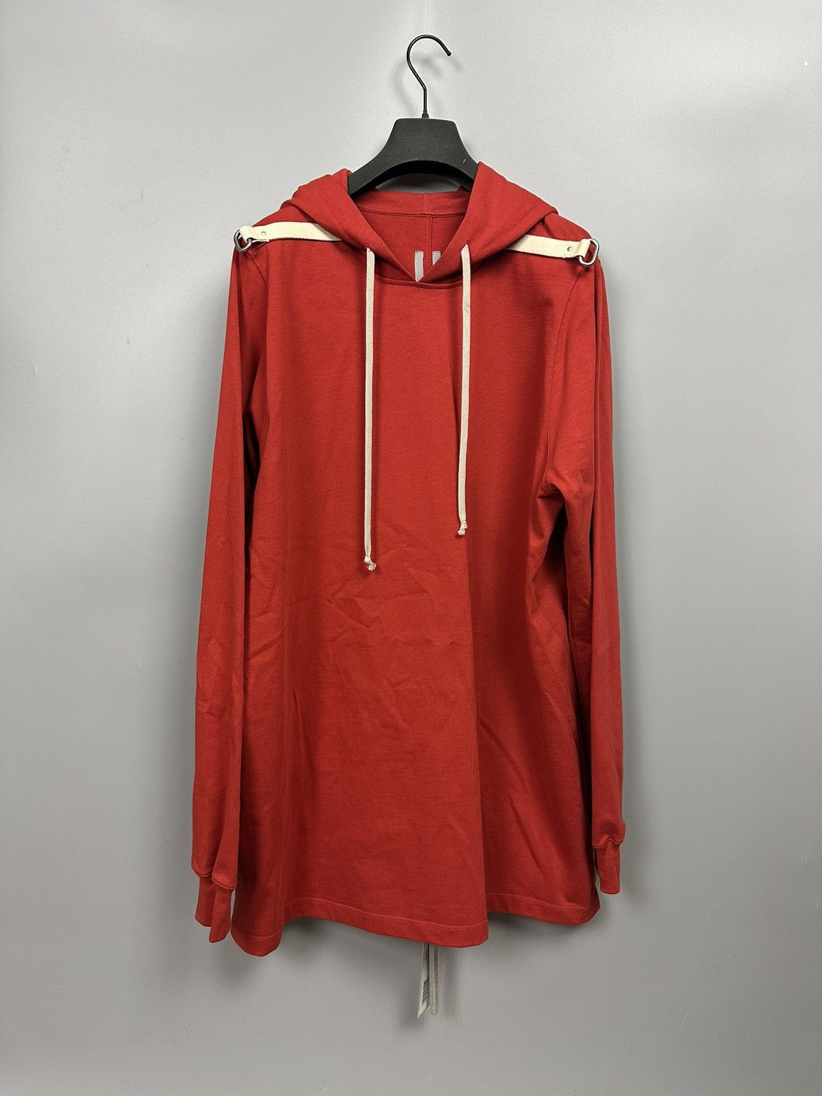 Rick Owens FW19 ‘LARRY’ Cardinal Red Pullover Hoodie Size US XL / EU 56 / 4 - 1 Thumbnail