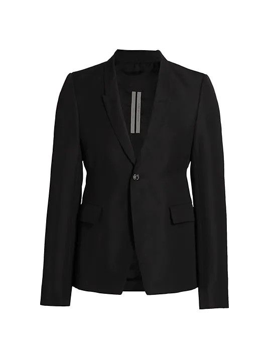 image of Rick Owens Blazer In Black, Men's (Size Small)