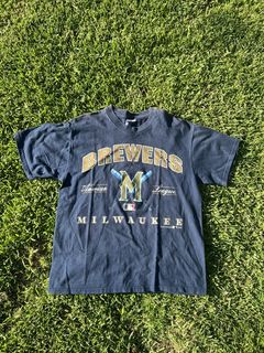 Majestic Cooperstown Collection Milwaukee Brewers Retro Logo Jersey Shirt  NWT