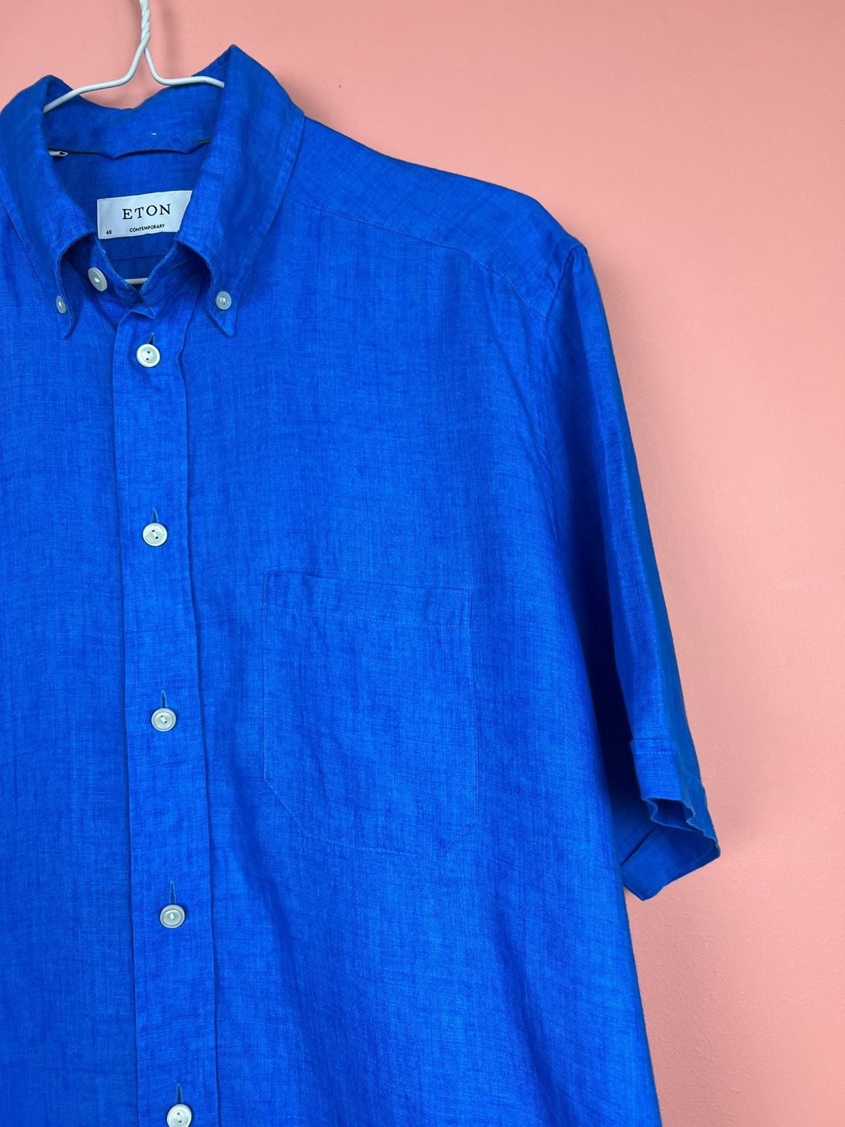 Eton Eton linen short sleeve shirt linen button ups luxury Size US M / EU 48-50 / 2 - 7 Thumbnail