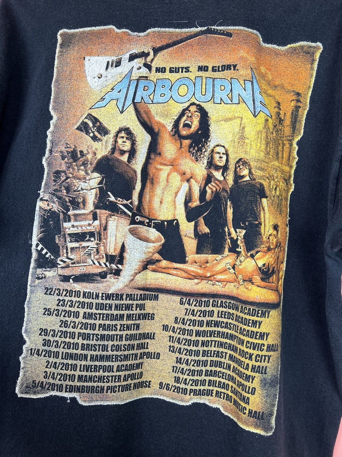 Vintage Airbourne rock shirt tee 2010 vintage Size US XL / EU 56 / 4 - 8 Thumbnail