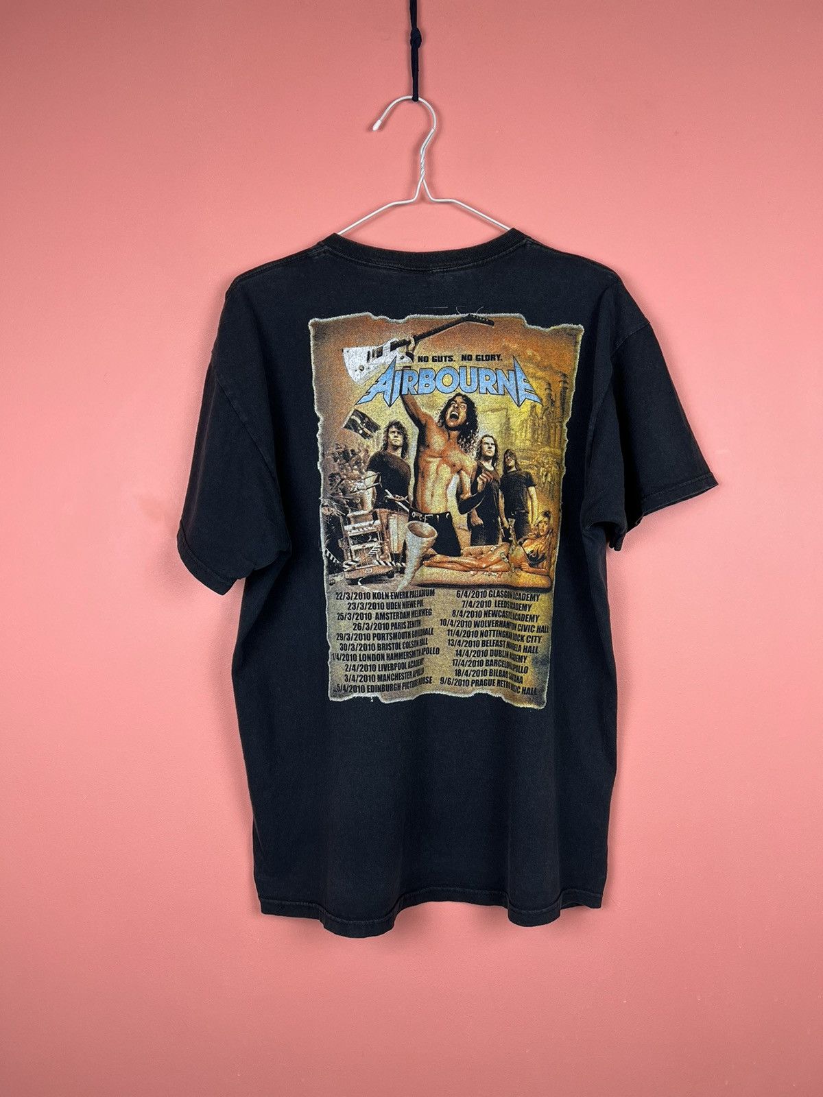 Vintage Airbourne rock shirt tee 2010 vintage Size US XL / EU 56 / 4 - 7 Thumbnail