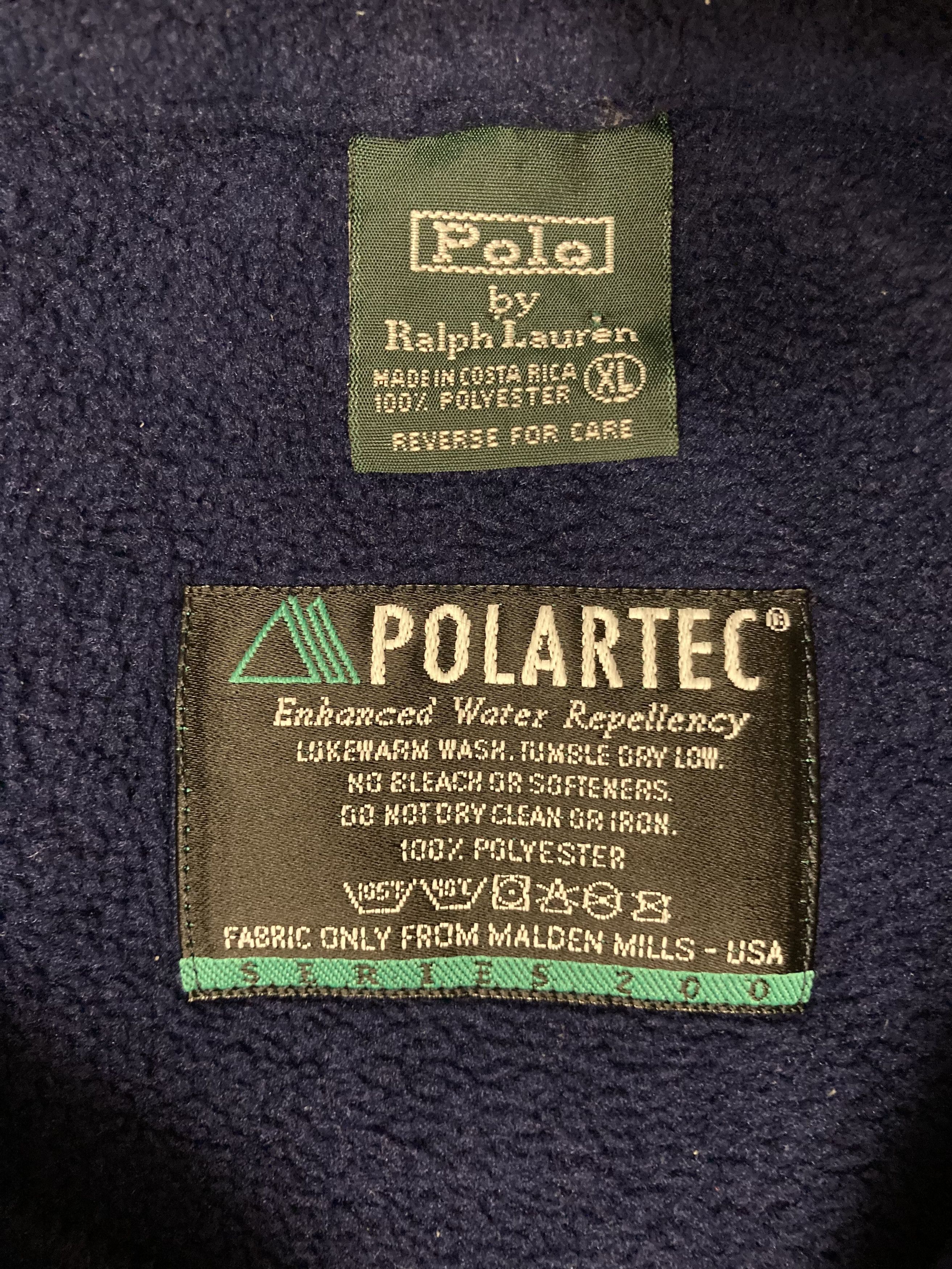 Polo Ralph Lauren Vintage Polo Ralph Lauren Polartec Fleece Short Zip Jacket Size US XL / EU 56 / 4 - 4 Thumbnail