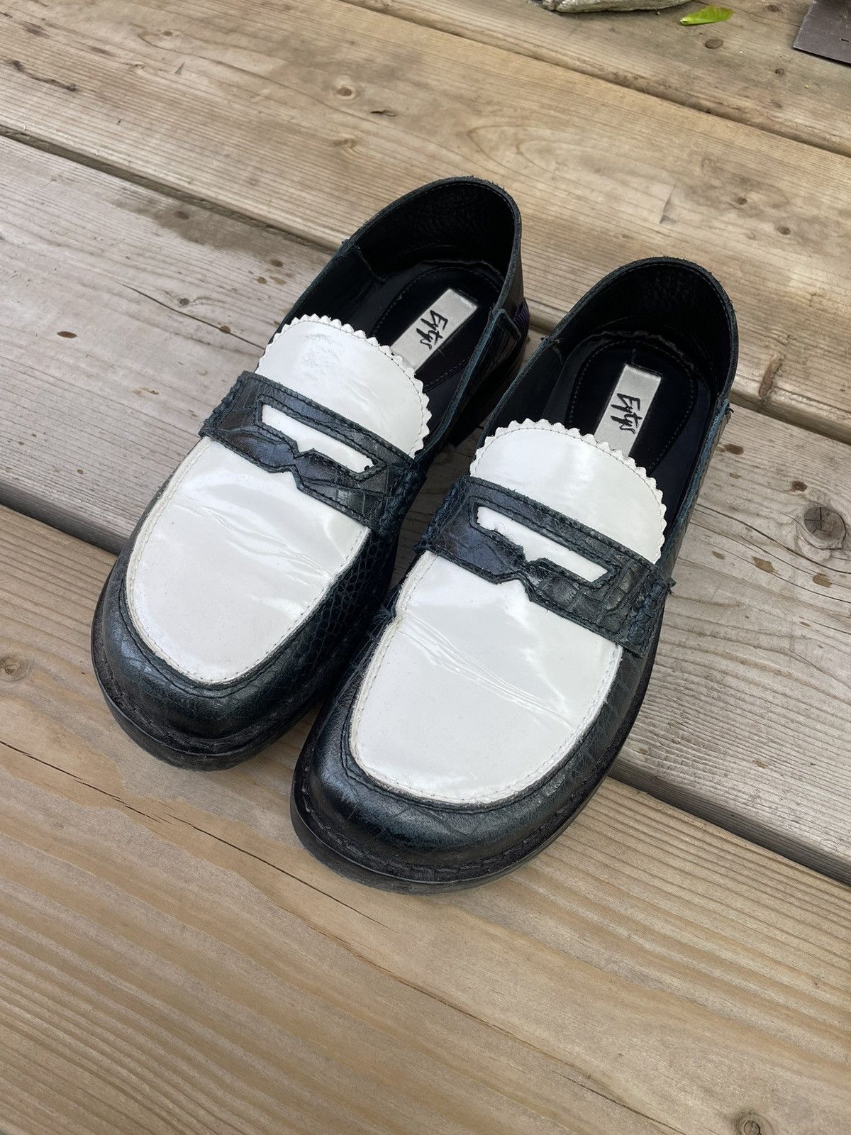 Eytys Eytys Blue & White Otello Loafers Size US 7 / IT 37 - 3 Thumbnail