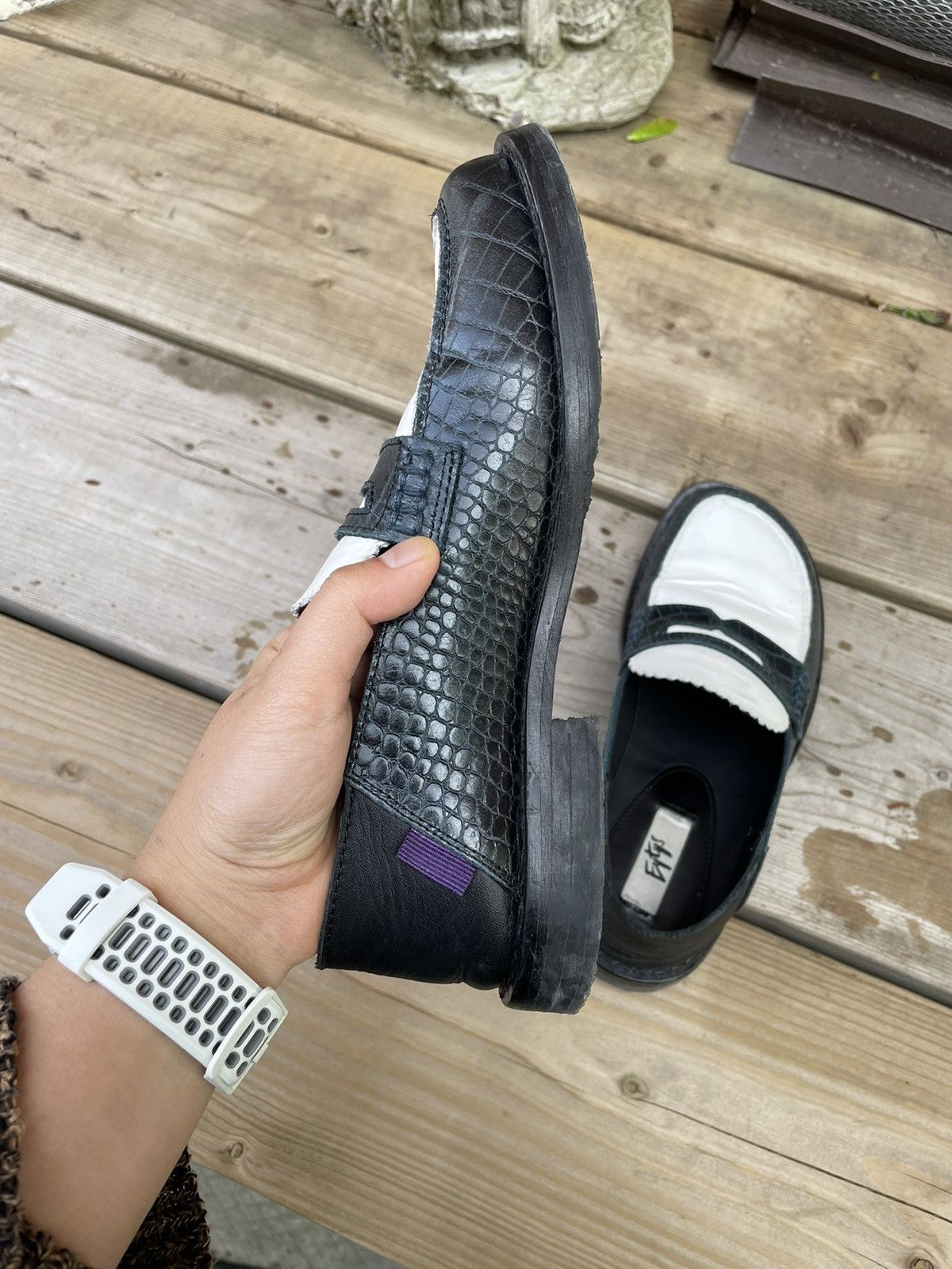 Eytys Eytys Blue & White Otello Loafers Size US 7 / IT 37 - 2 Thumbnail