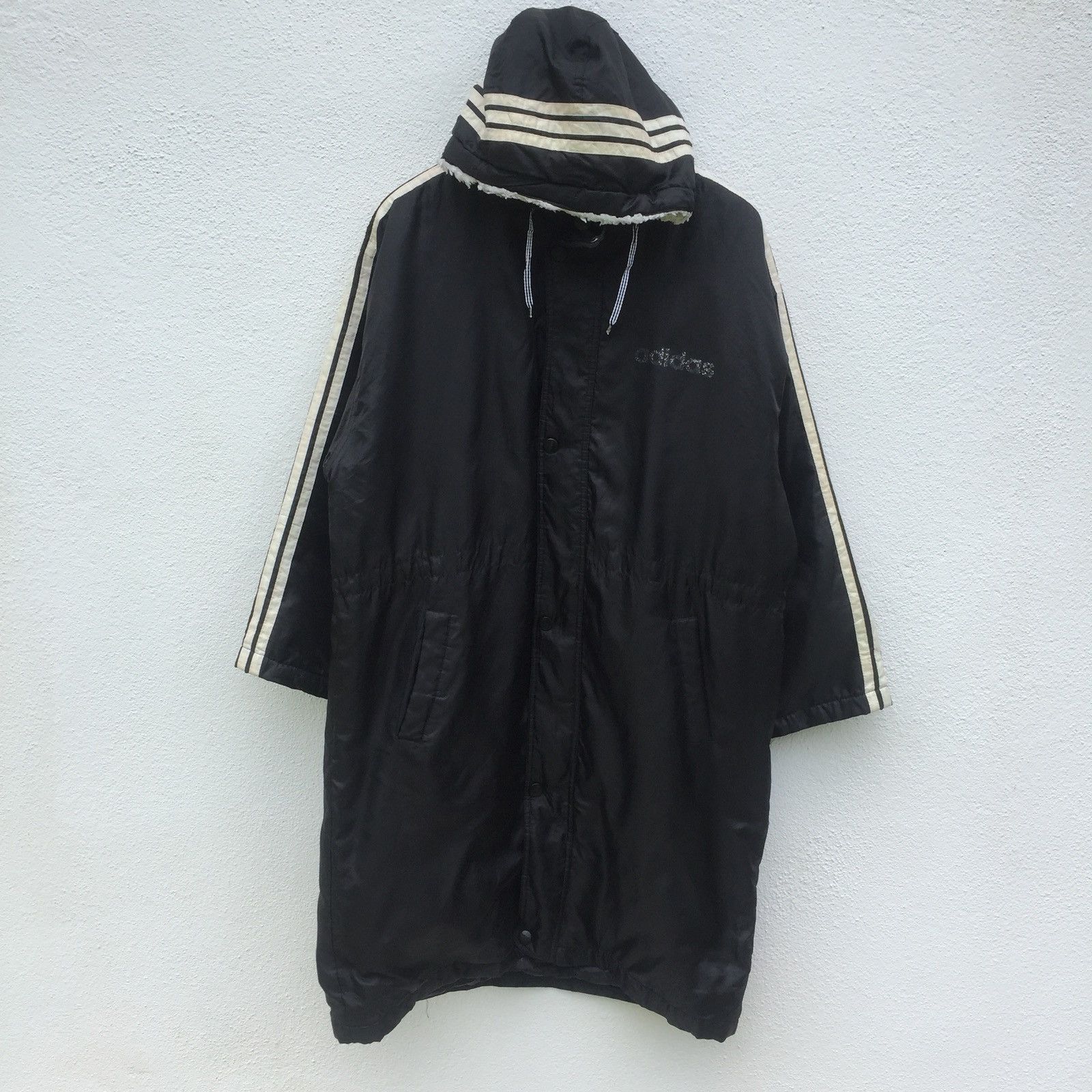 Adidas Vintage 90s Adidas Big Logo Long Jacket Size US XL / EU 56 / 4 - 3 Thumbnail