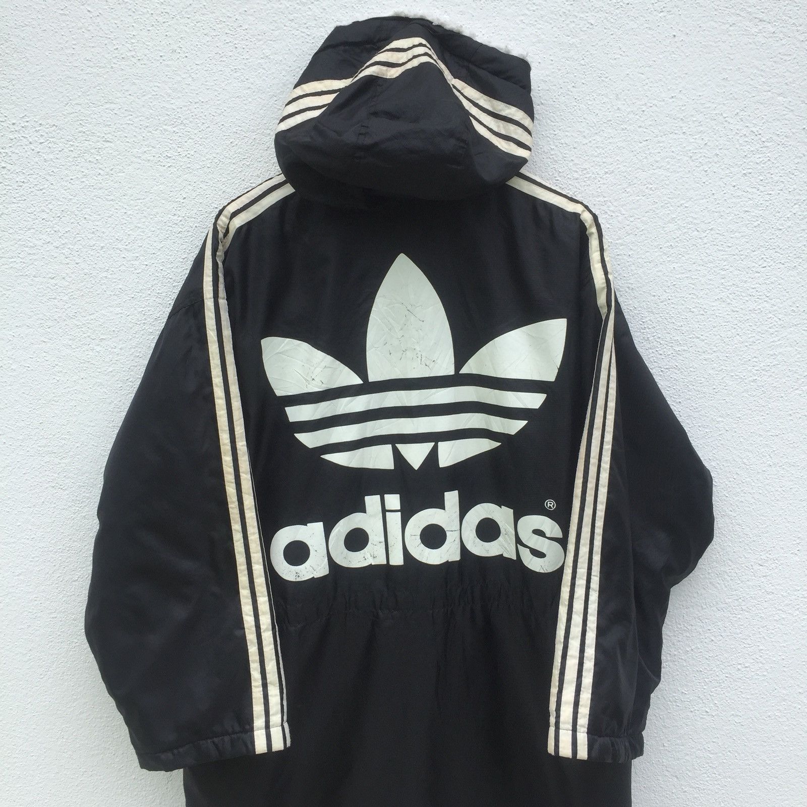 Adidas Vintage 90s Adidas Big Logo Long Jacket Size US XL / EU 56 / 4 - 2 Thumbnail