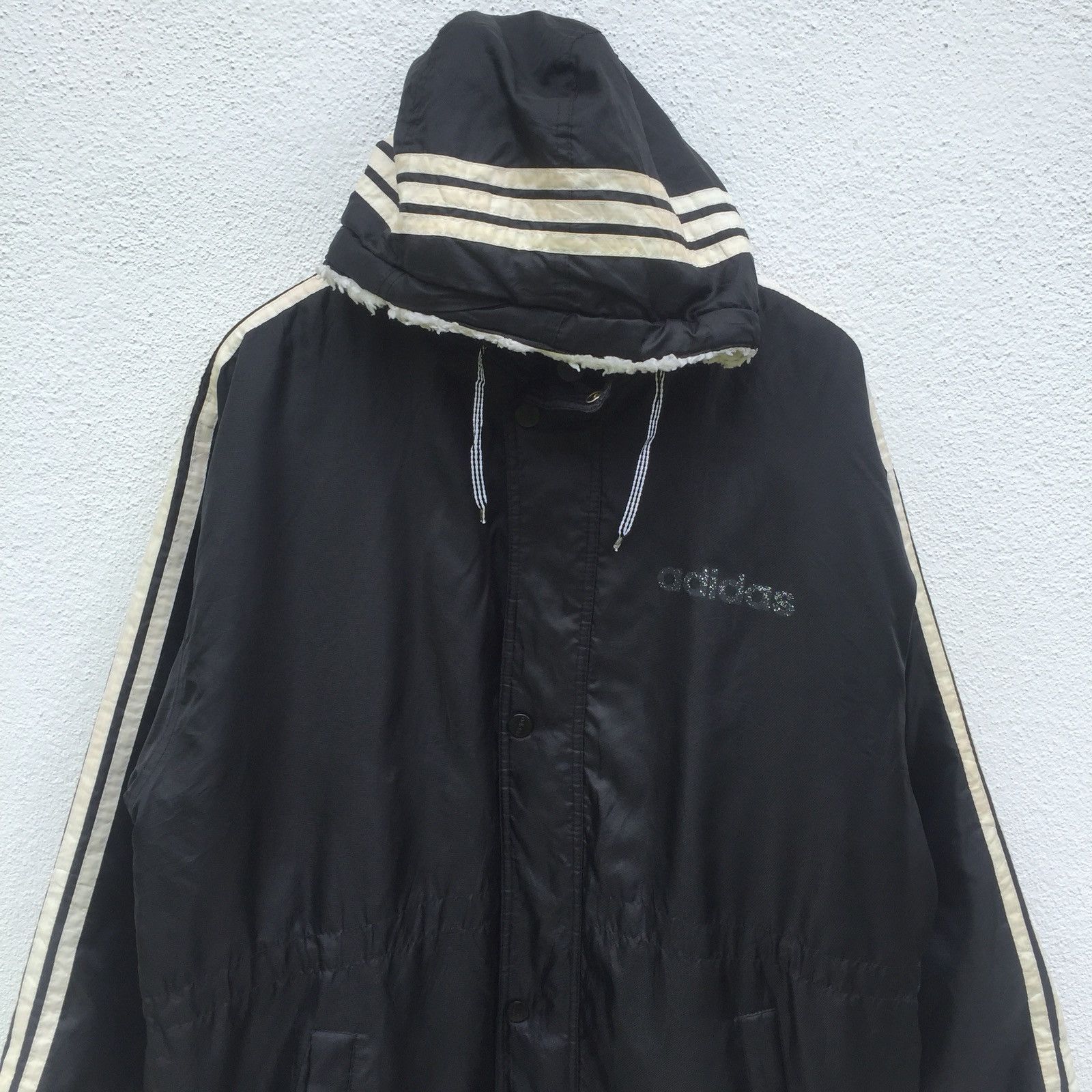 Adidas Vintage 90s Adidas Big Logo Long Jacket Size US XL / EU 56 / 4 - 4 Thumbnail