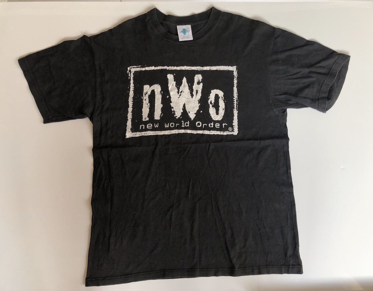 Image of Vintage Nwo New World Order Wce Tag Tee XL in Black, Men's