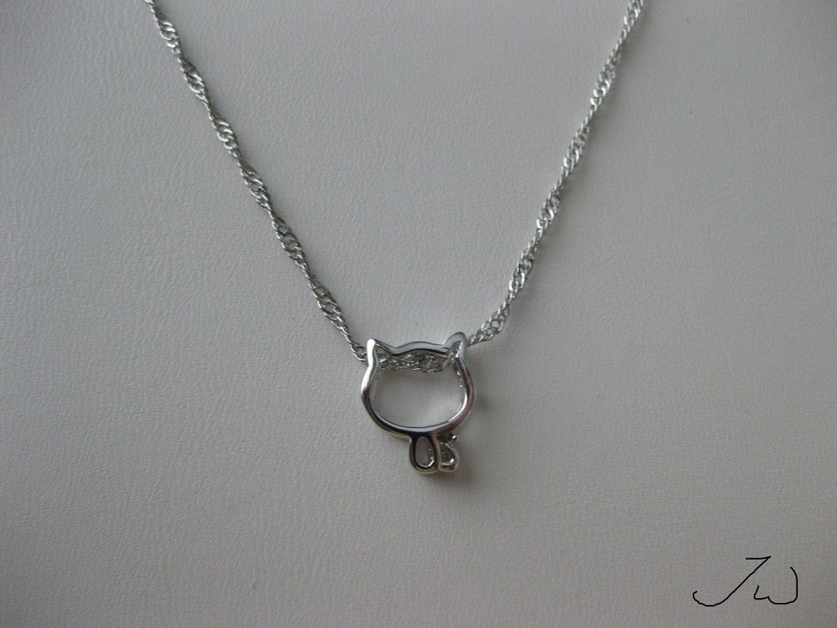 Jewelry Silver Cat Chain Necklace Size ONE SIZE - 1 Thumbnail