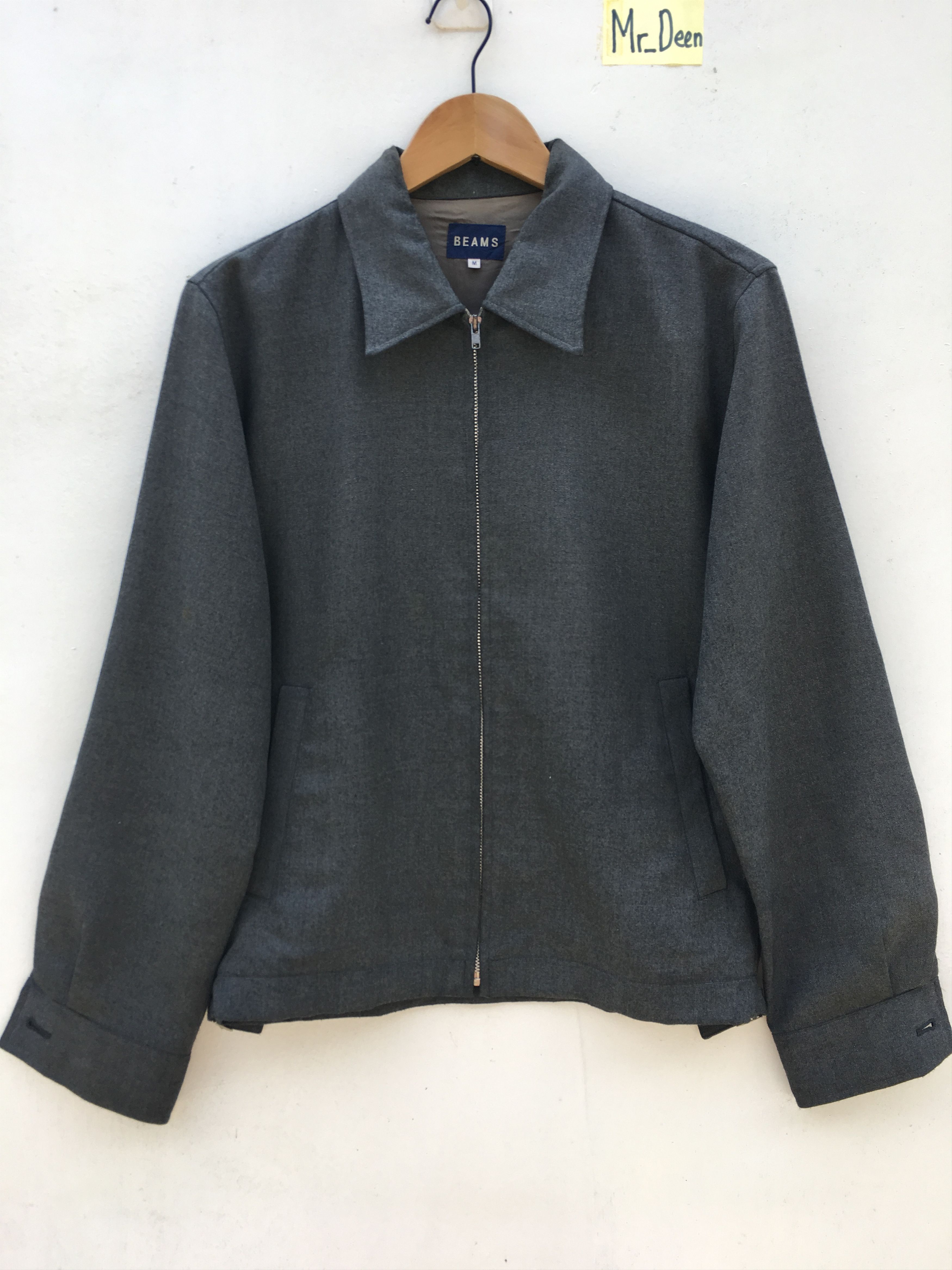 BEAMS Japan Grey Zipper Jacket Daily Wear