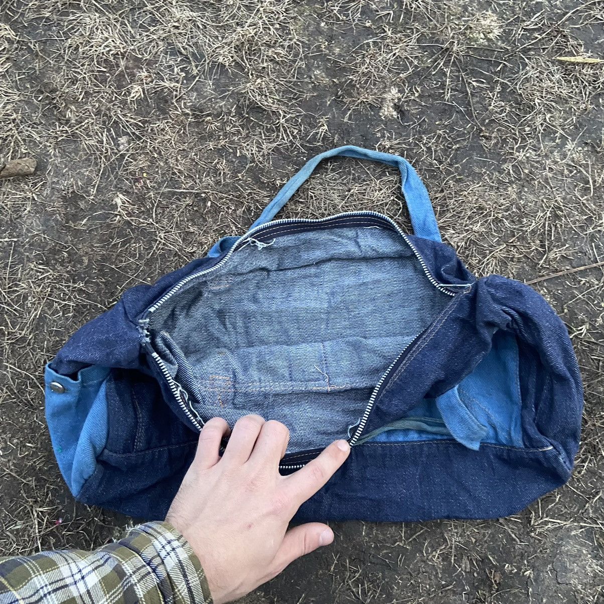 Vintage Vintage Y2K Patchwork Denim Tote Bag Streetwear Tapered OS Size ONE SIZE - 4 Thumbnail