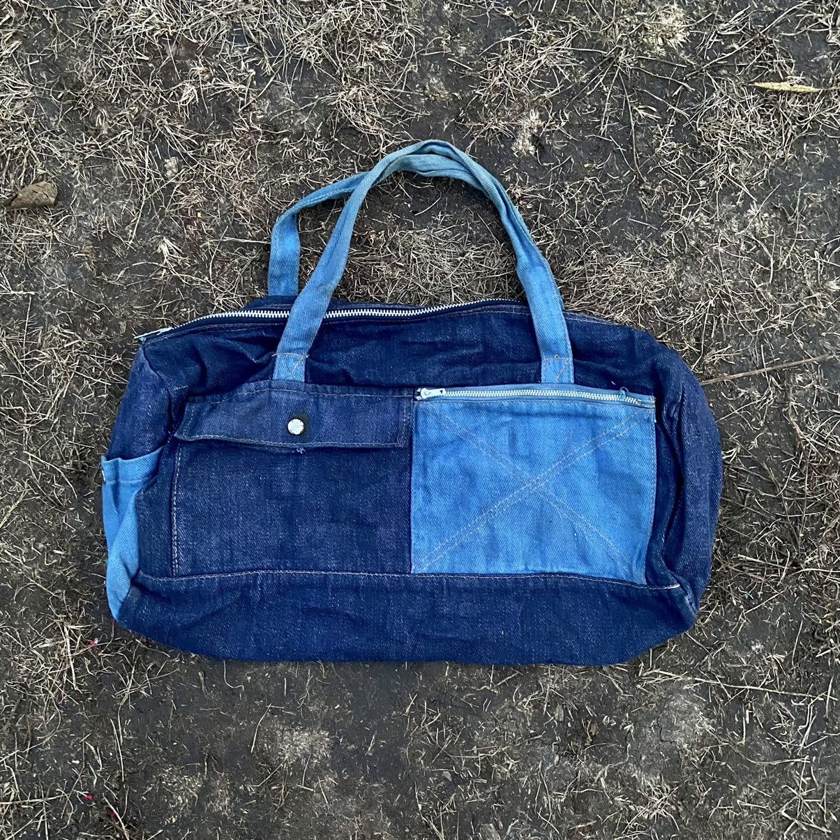 Vintage Vintage Y2K Patchwork Denim Tote Bag Streetwear Tapered OS Size ONE SIZE - 1 Thumbnail