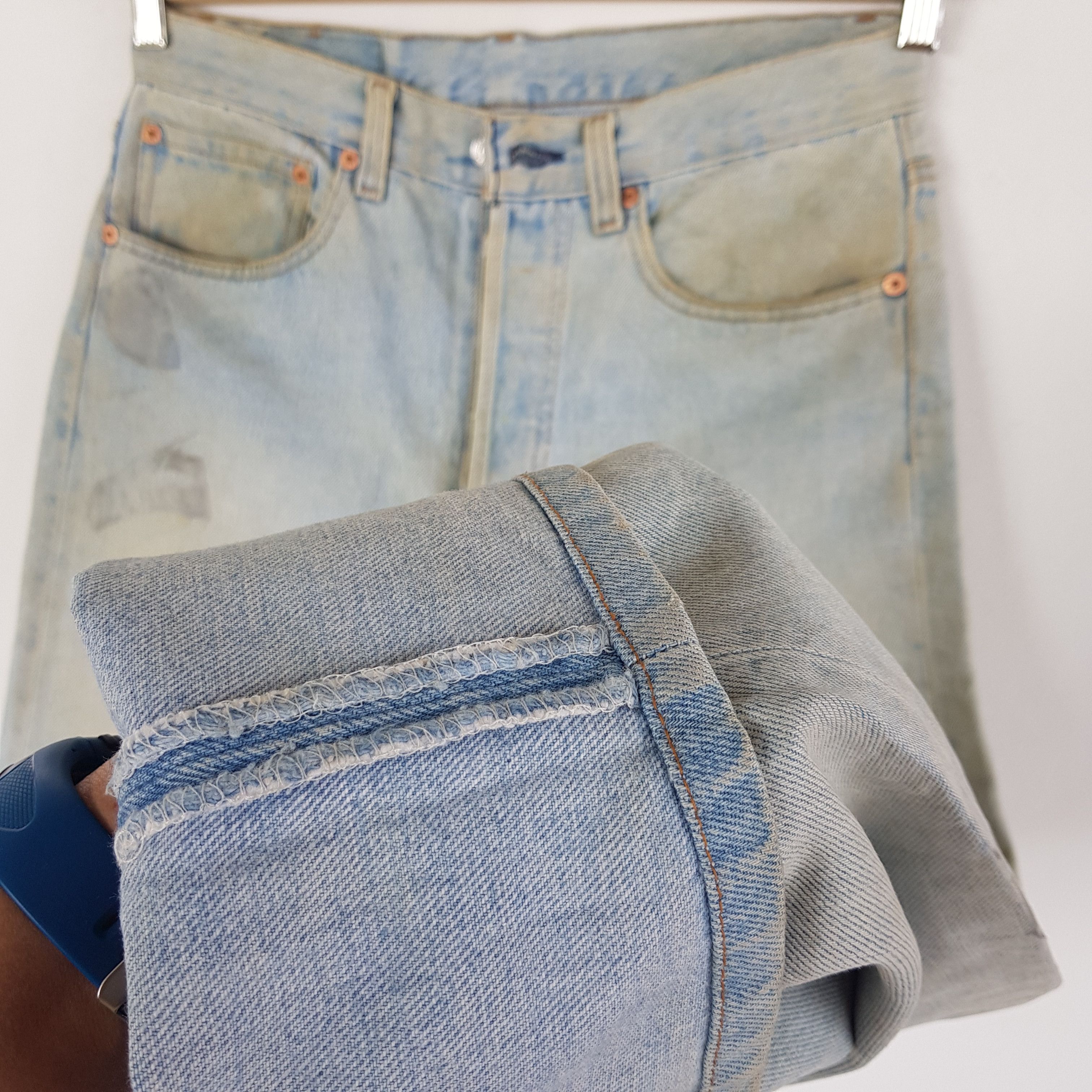Levi's Vintage Levis 501 Jeans Sun Faded Mud Wash Levi's Denim Size 28" / US 6 / IT 42 - 10 Thumbnail