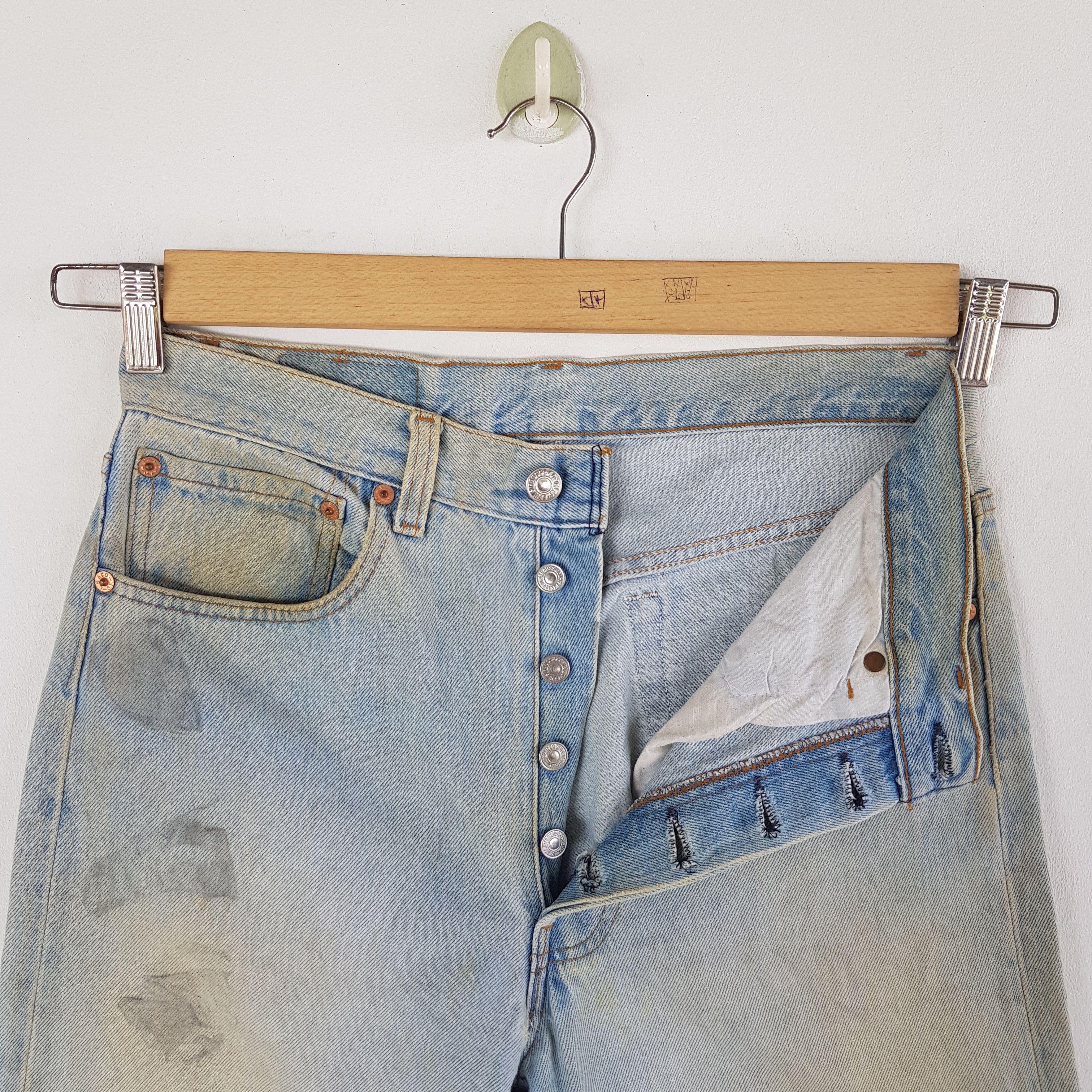 Levi's Vintage Levis 501 Jeans Sun Faded Mud Wash Levi's Denim Size 28" / US 6 / IT 42 - 8 Thumbnail