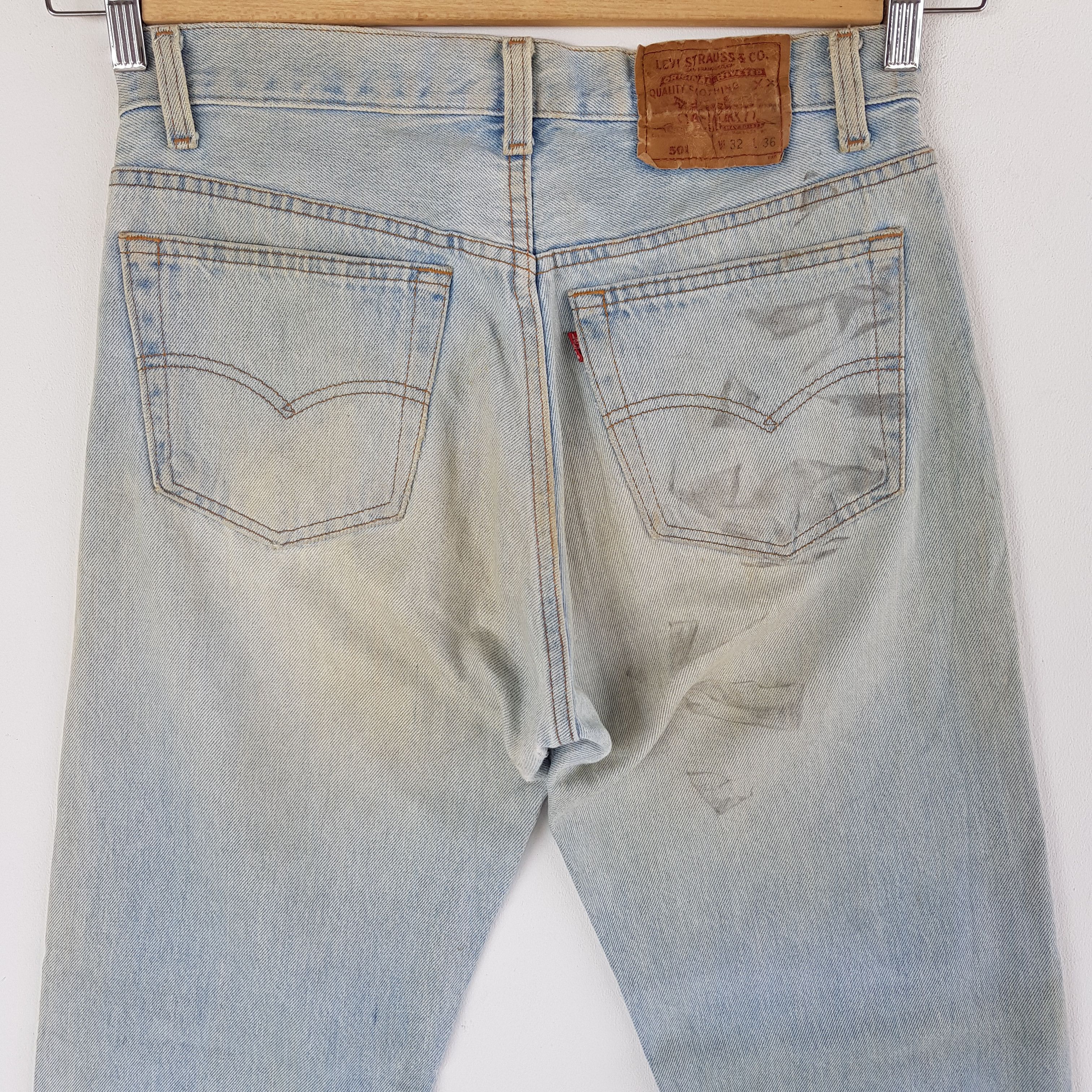Levi's Vintage Levis 501 Jeans Sun Faded Mud Wash Levi's Denim Size 28" / US 6 / IT 42 - 6 Thumbnail
