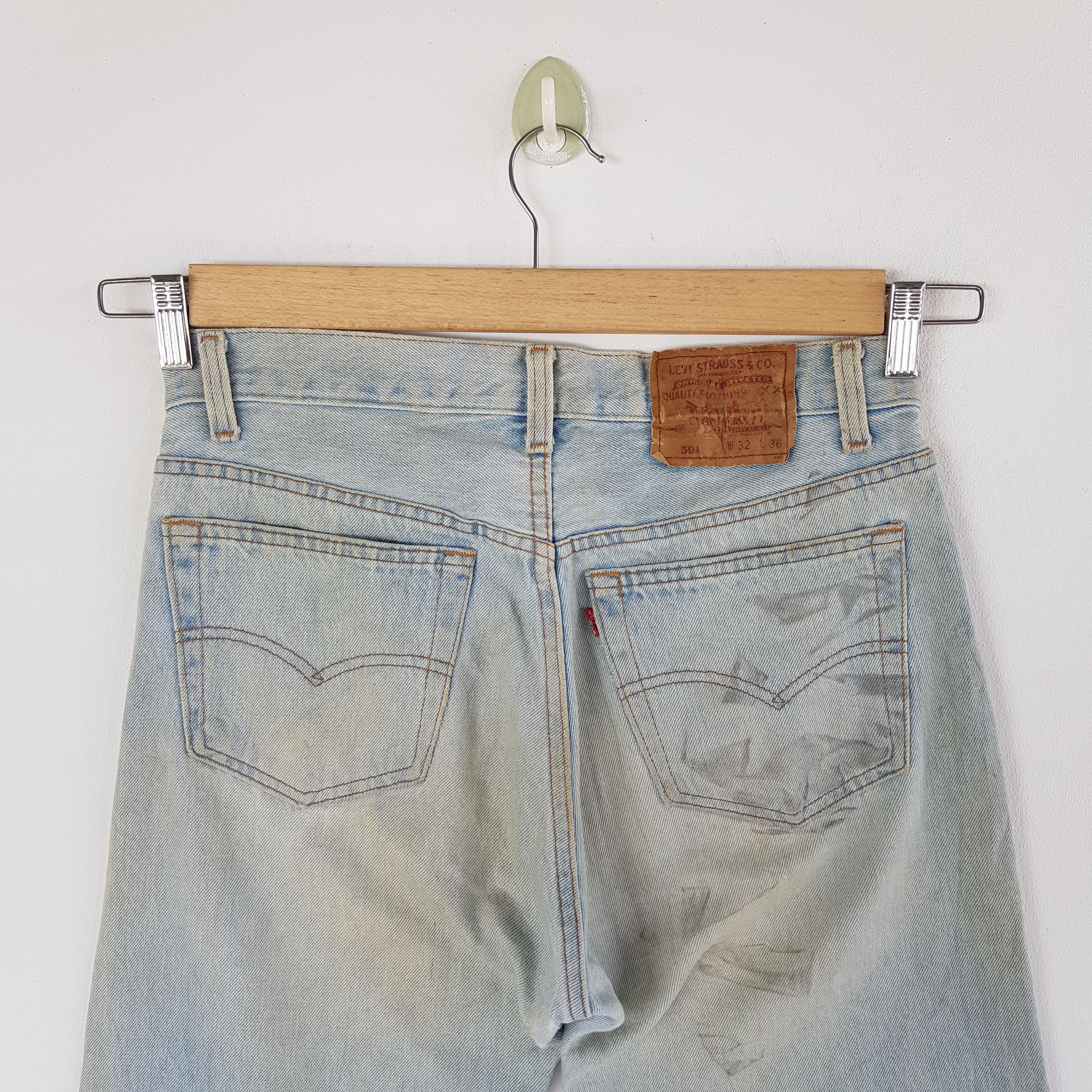 Levi's Vintage Levis 501 Jeans Sun Faded Mud Wash Levi's Denim Size 28" / US 6 / IT 42 - 4 Thumbnail