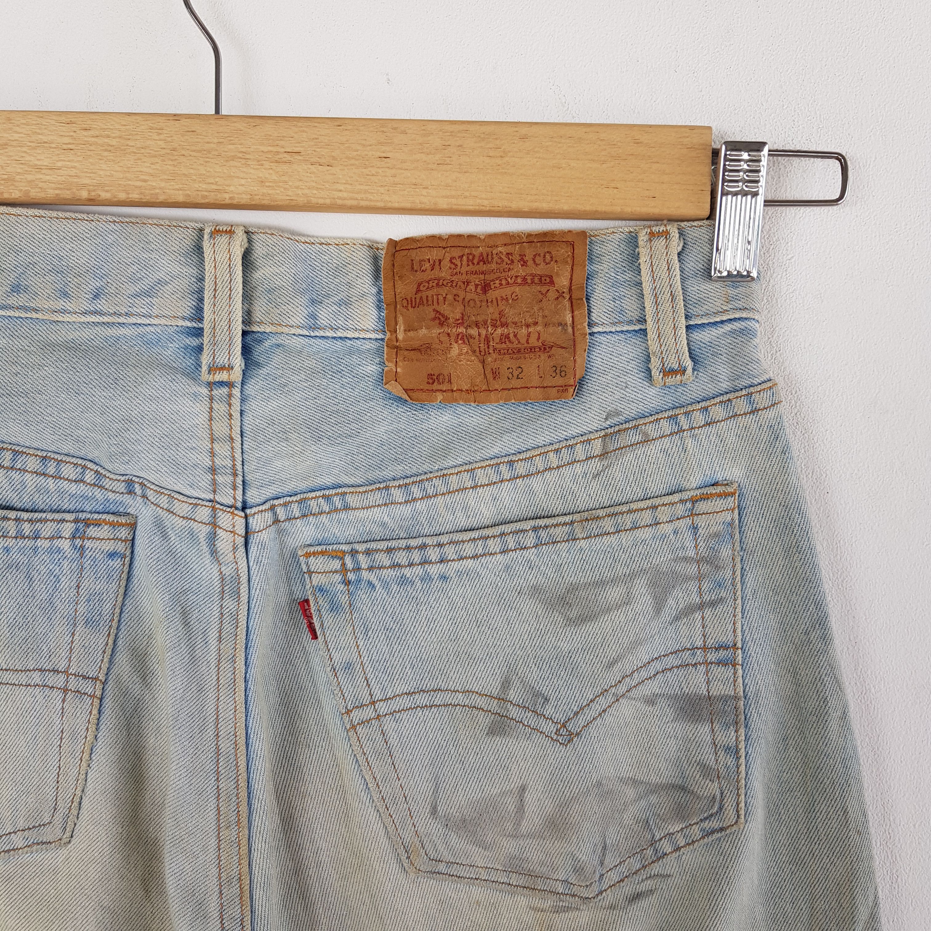 Levi's Vintage Levis 501 Jeans Sun Faded Mud Wash Levi's Denim Size 28" / US 6 / IT 42 - 7 Thumbnail